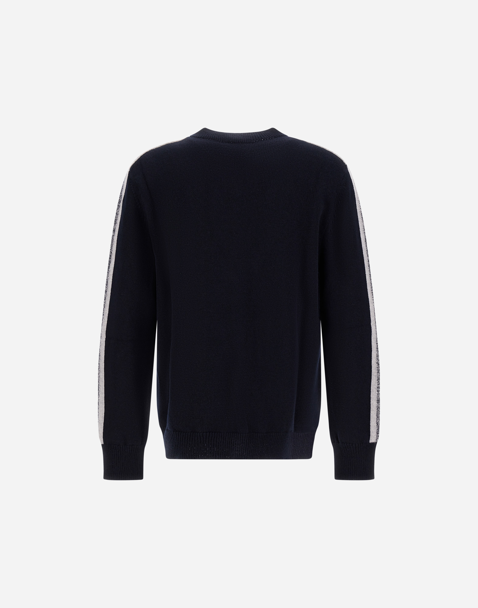 Herno Resort Sweater In Carded Pure Wool In Blue