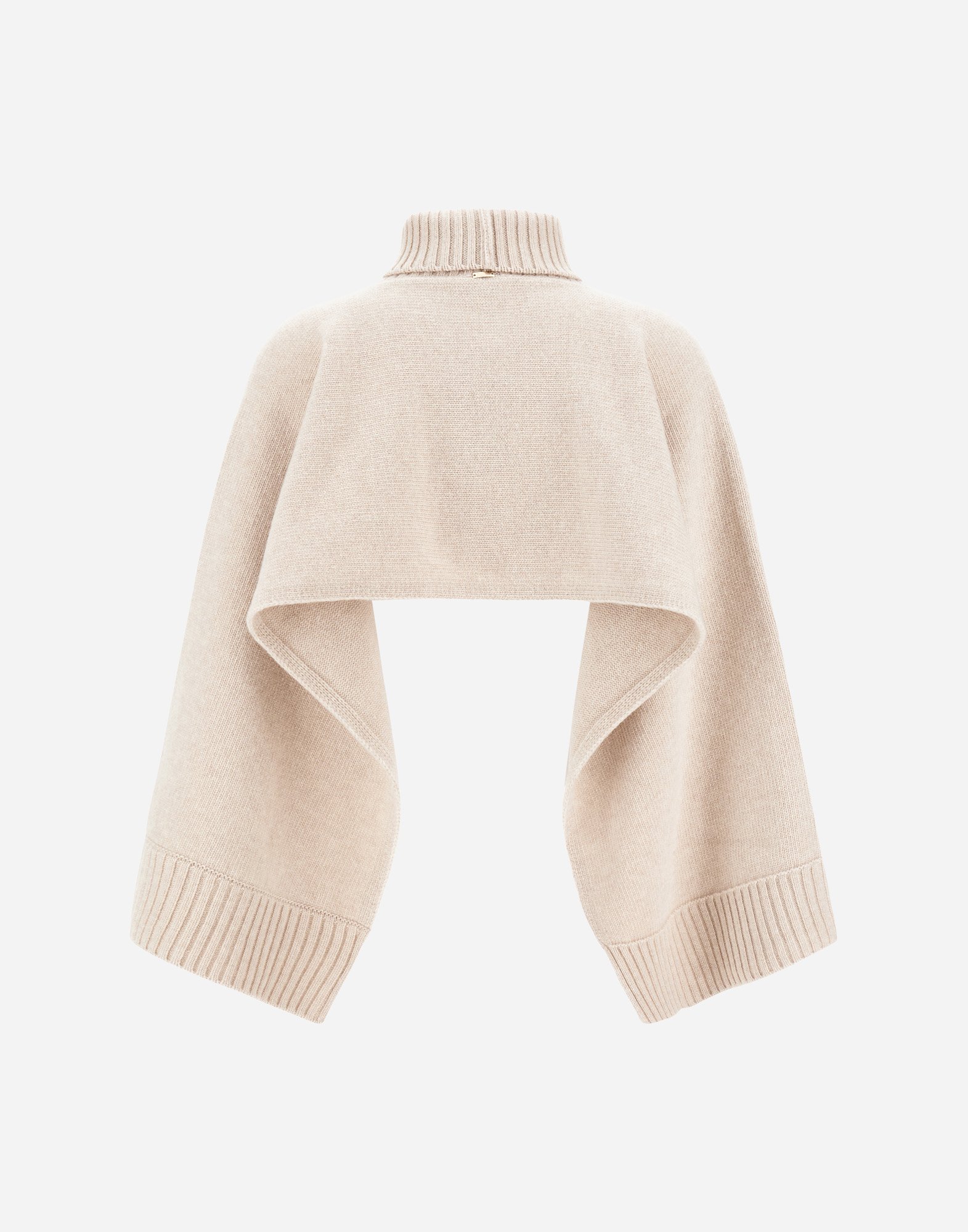 Herno Poncho In 100%�wool In Neutral
