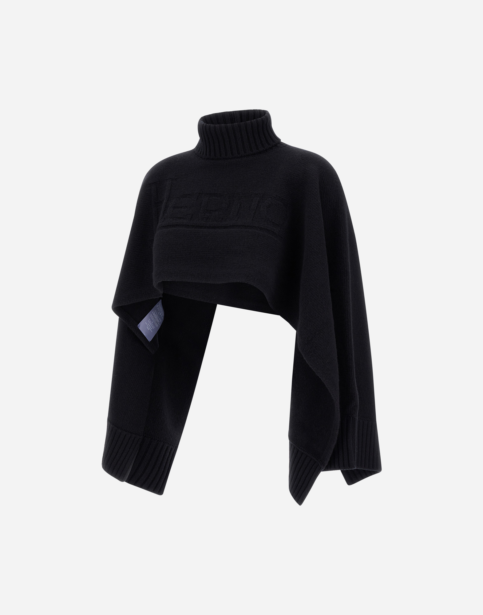Herno Poncho In 100%�wool In Black