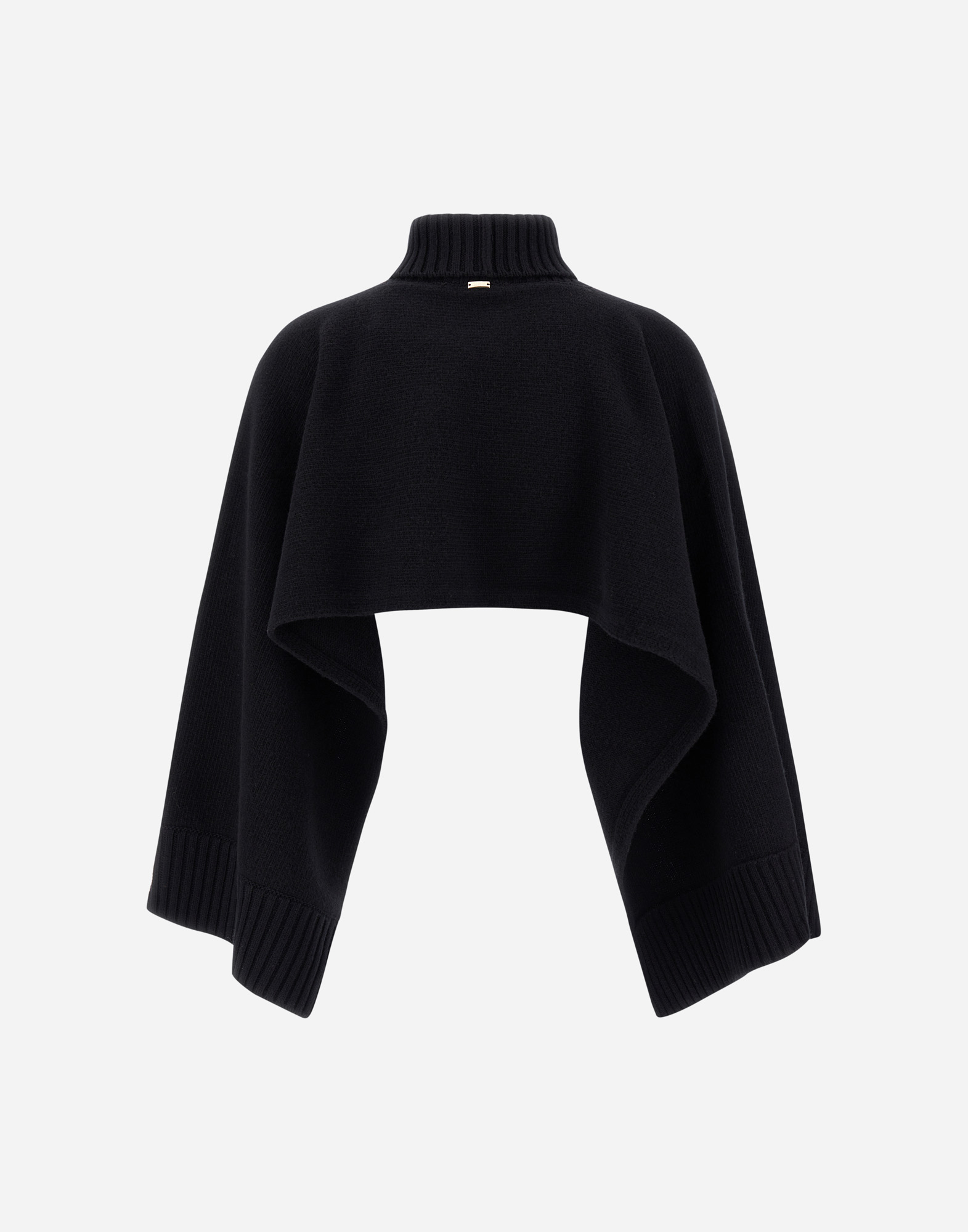 Herno Poncho In 100%�wool In Black
