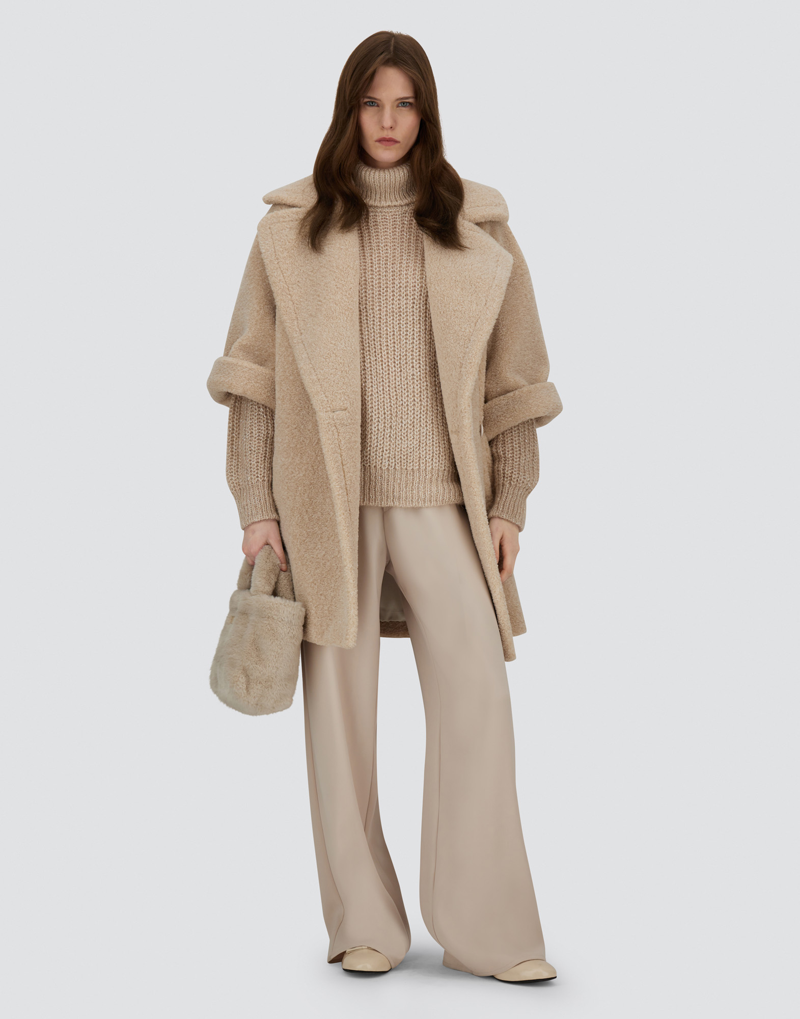 Herno Sweater In Bright Wool Blend In Neutral