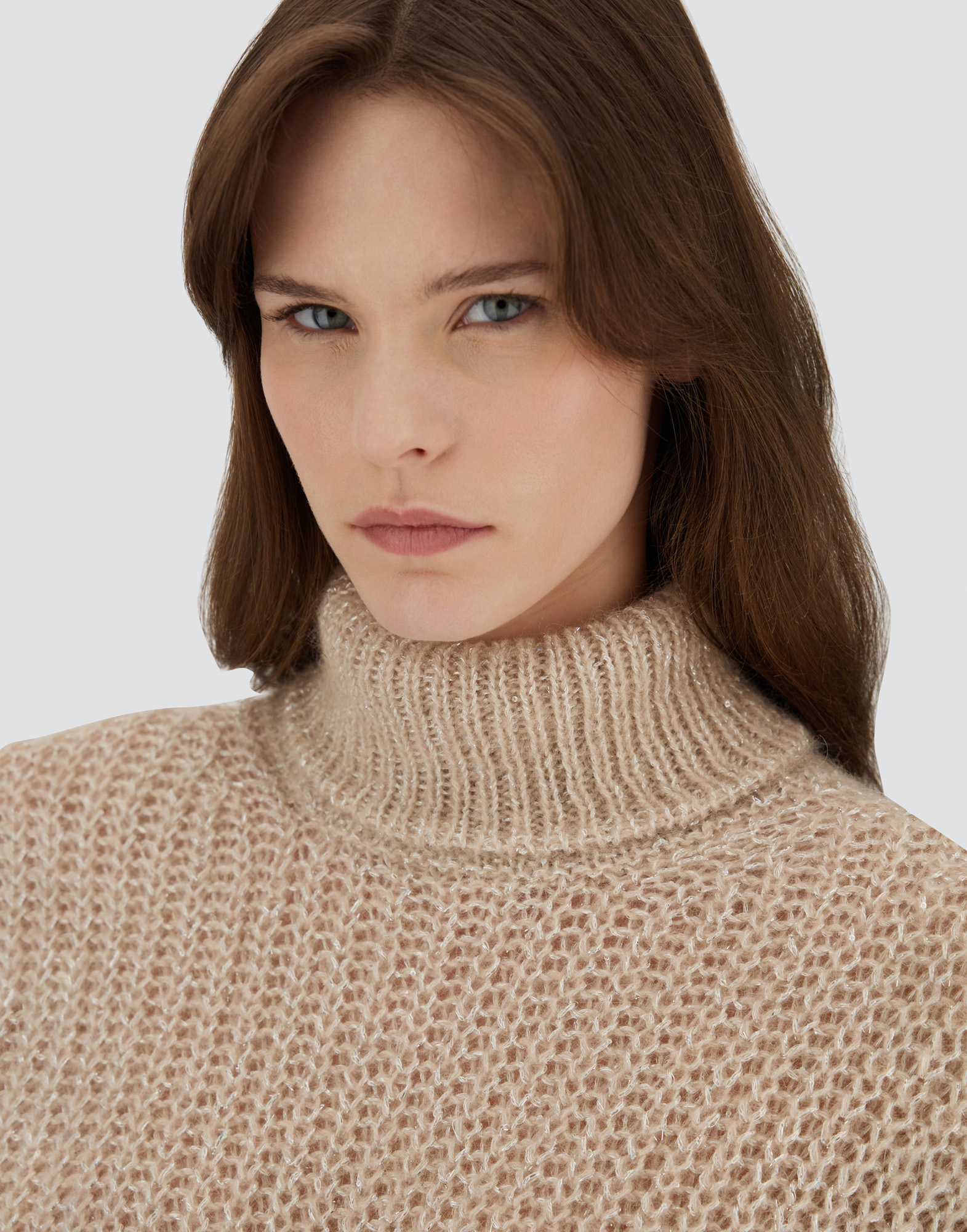 Herno Sweater In Bright Wool Blend In Neutral