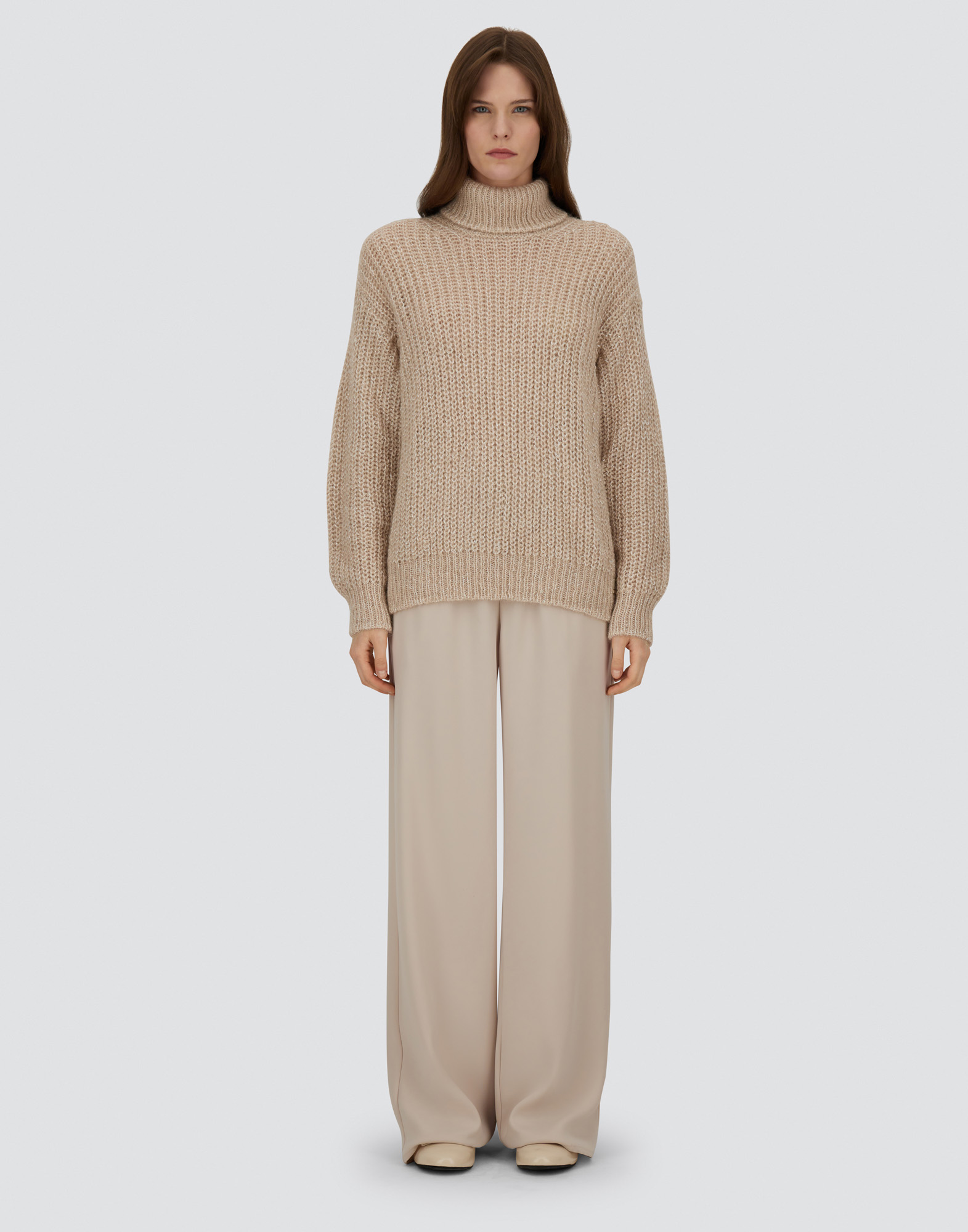 Herno Sweater In Bright Wool Blend In Neutral
