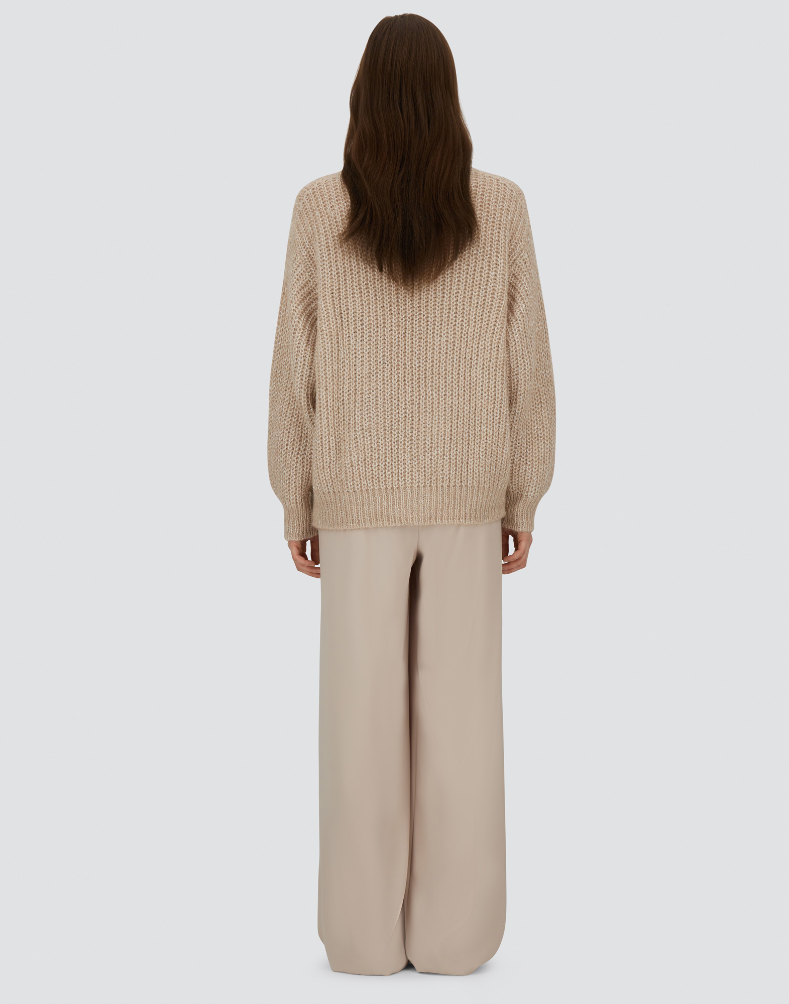 Herno Sweater In Bright Wool Blend In Neutral