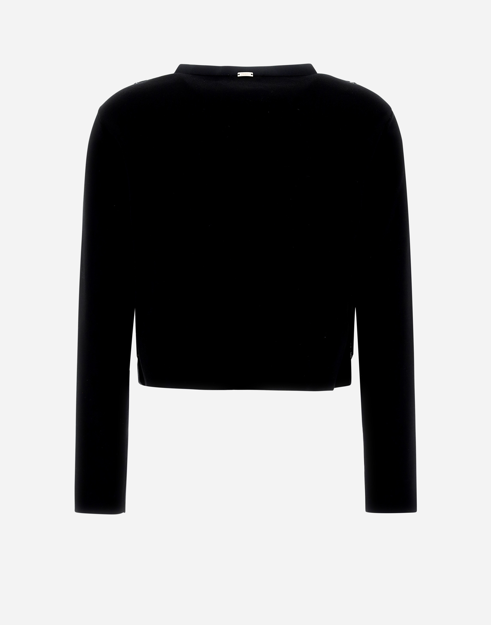 Herno Glam Tweed And Knit Plane Bomber Jacket In Black