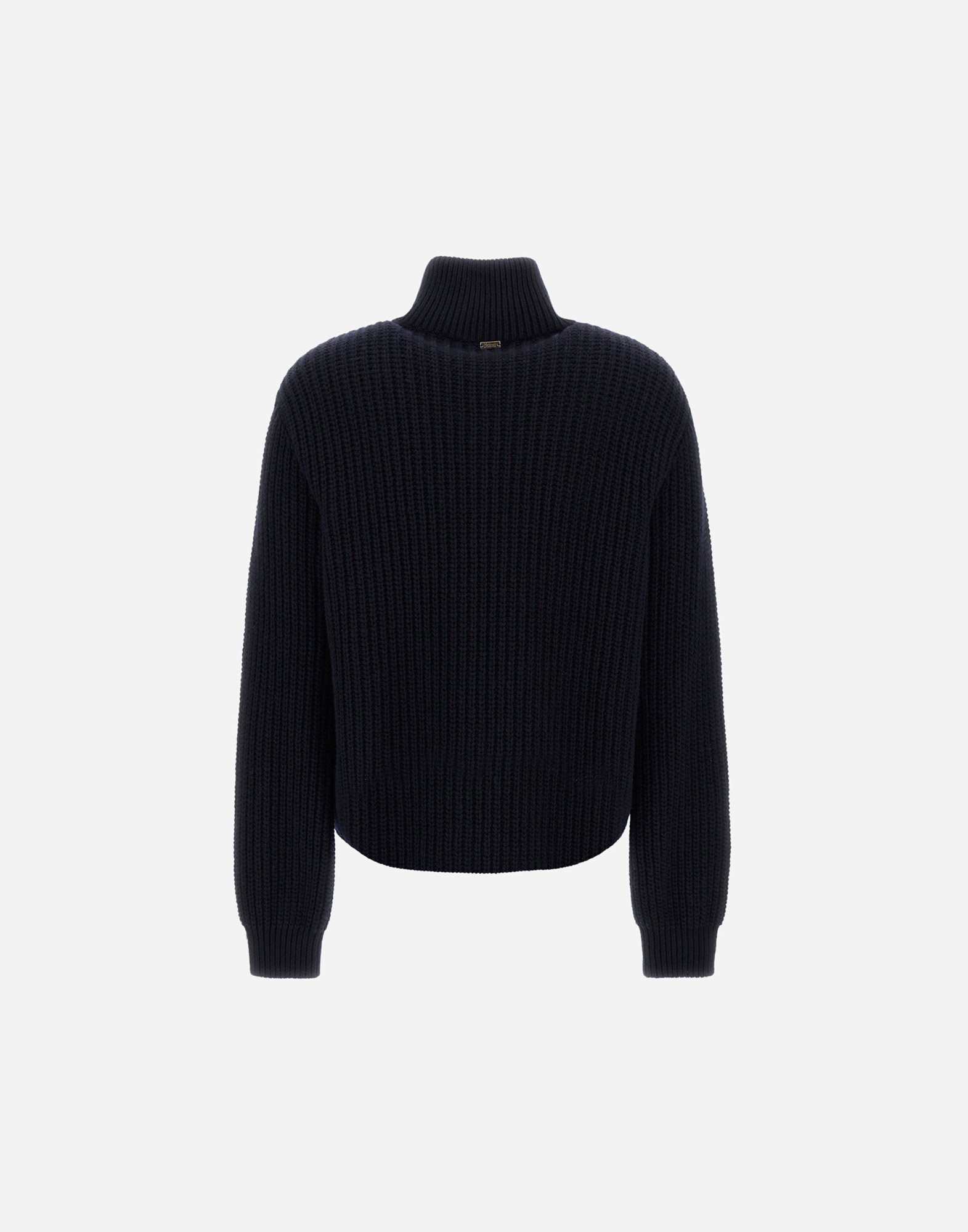 Herno Cardigan In Cob Stitch Carded Wool And Nylon Chamonix In Blue