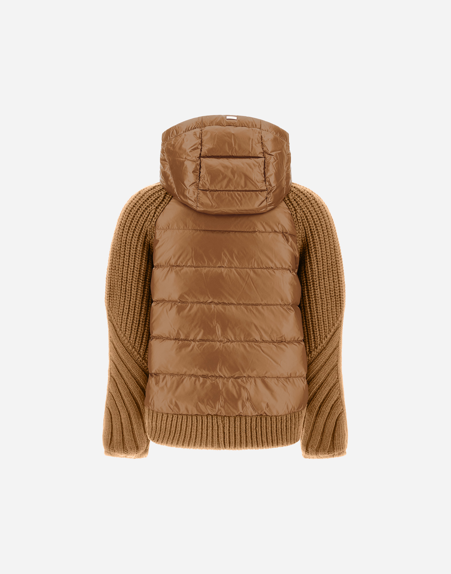 Herno Cardigan In Cob Stitch Wool And Nylon Ultralight In Brown