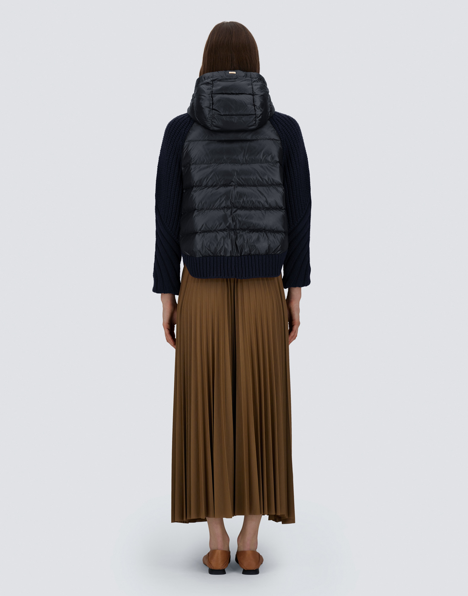 Herno Cardigan In Cob Stitch Wool And Nylon Ultralight In Multi