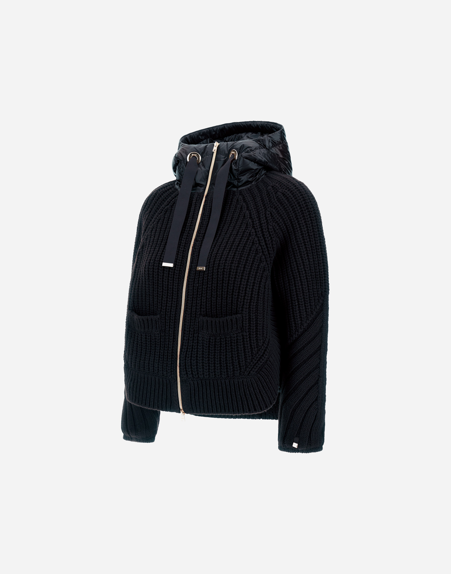 Herno Cardigan In Cob Stitch Wool And Nylon Ultralight In Multi