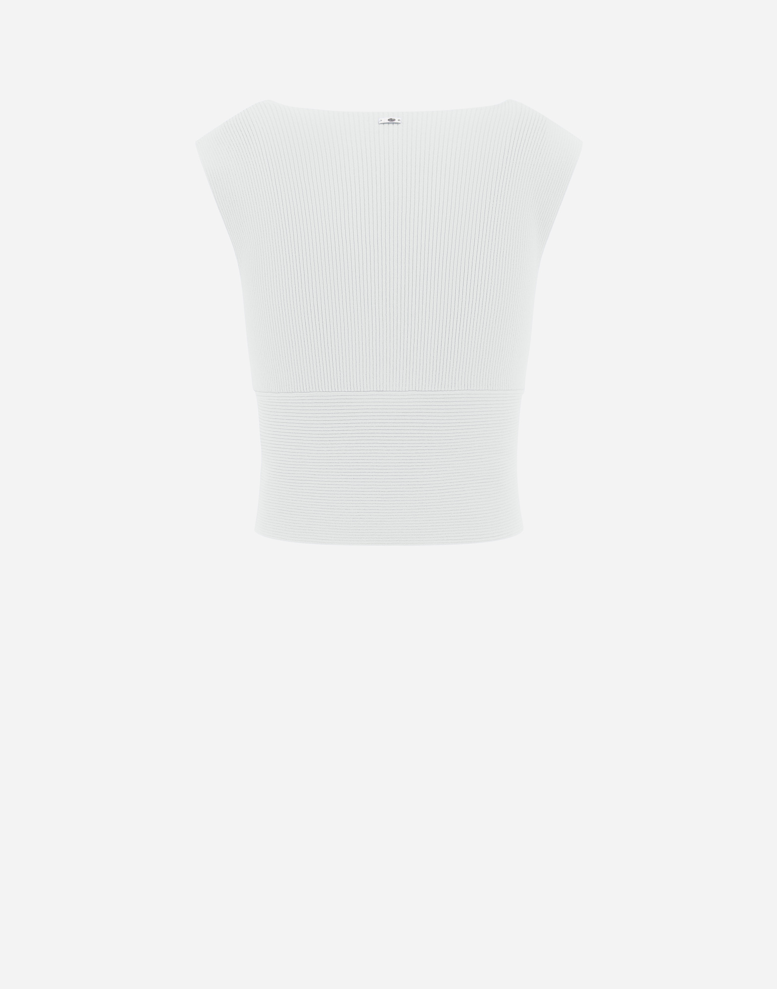 Herno Endless Viscose Rib Top In White
