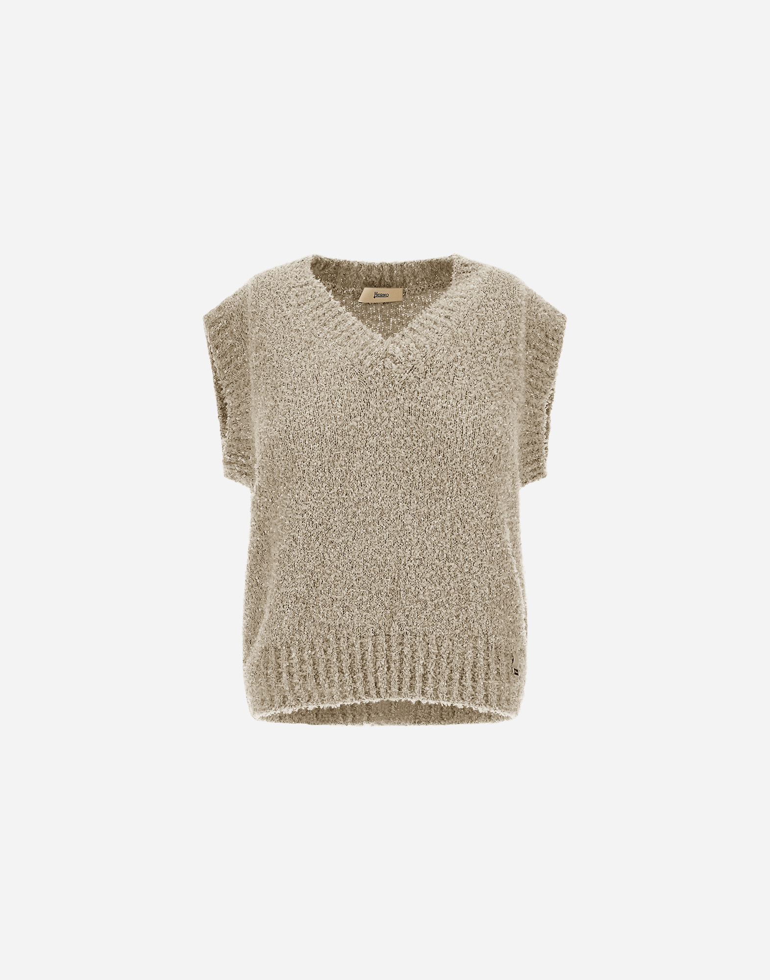 Herno Vest In New Plain Sequins In Chantilly