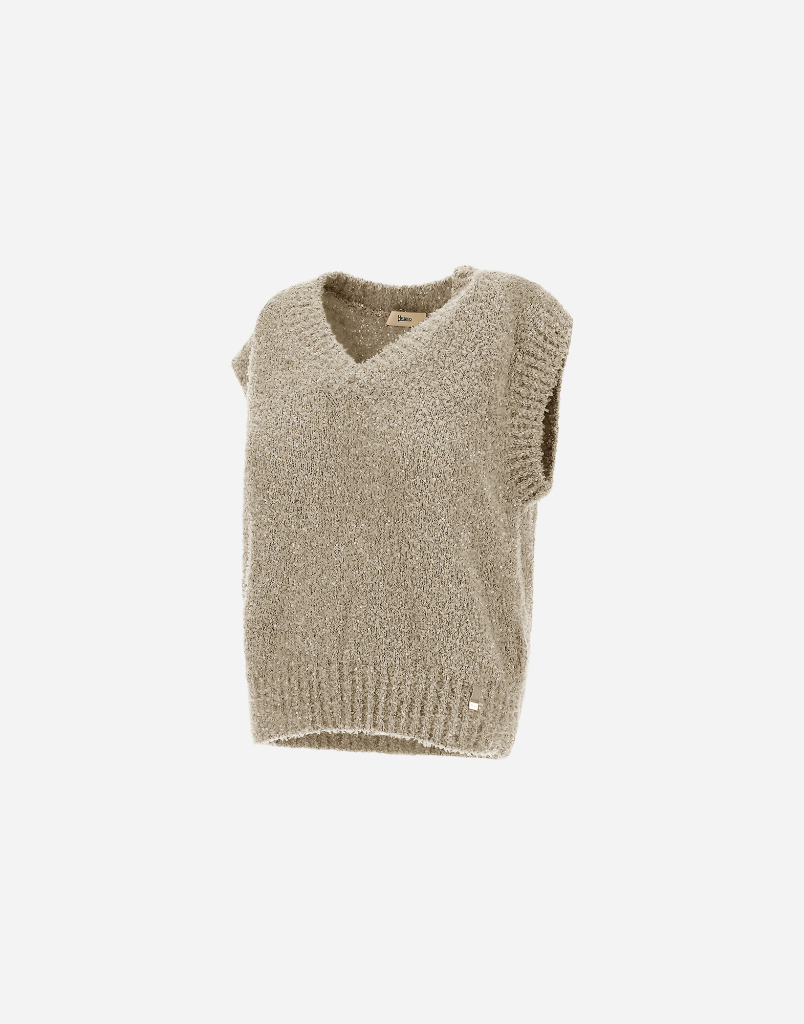 Herno Vest In New Plain Sequins In Chantilly