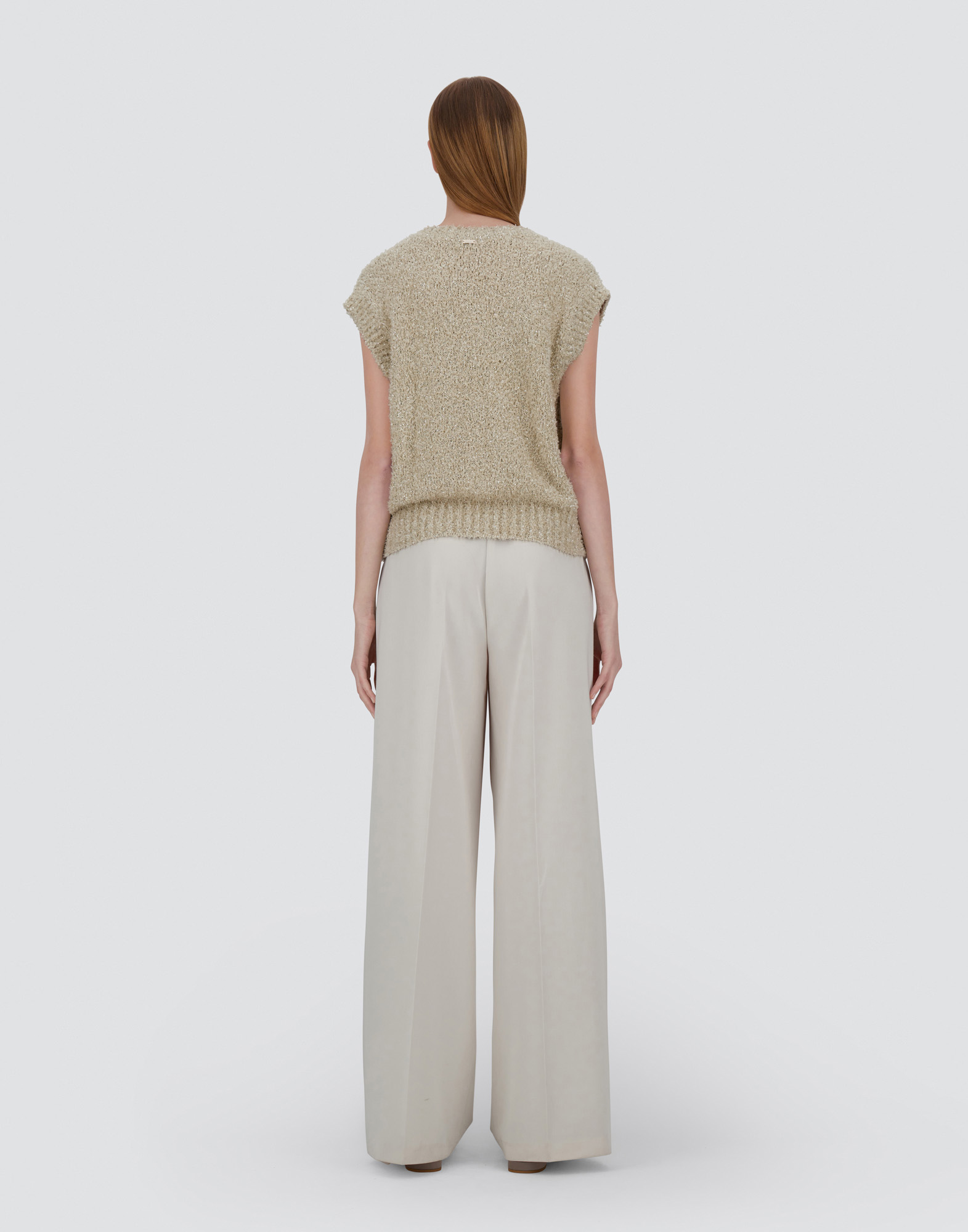 Herno Vest In New Plain Sequins In Chantilly