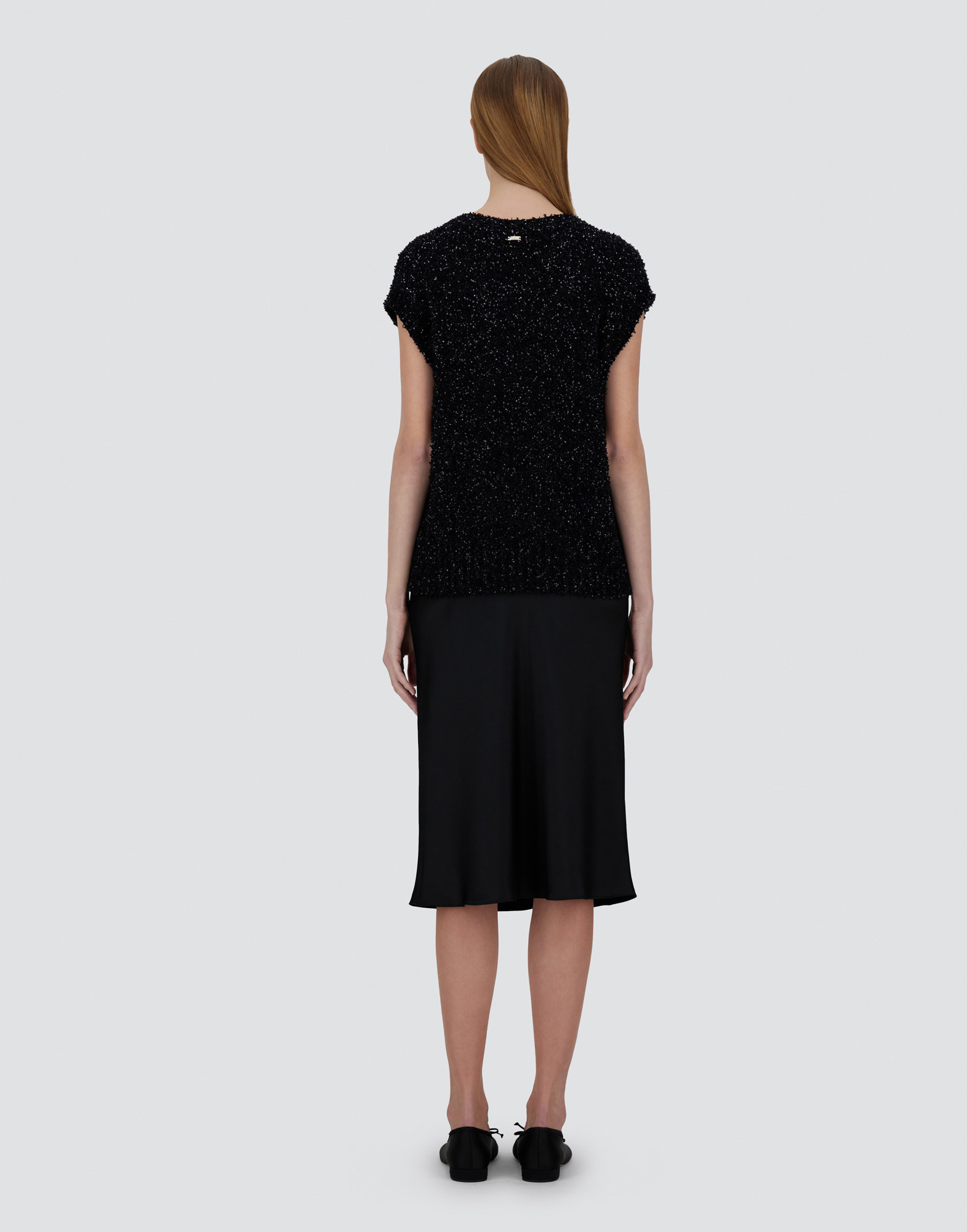 Herno Vest In New Plain Sequins In Black