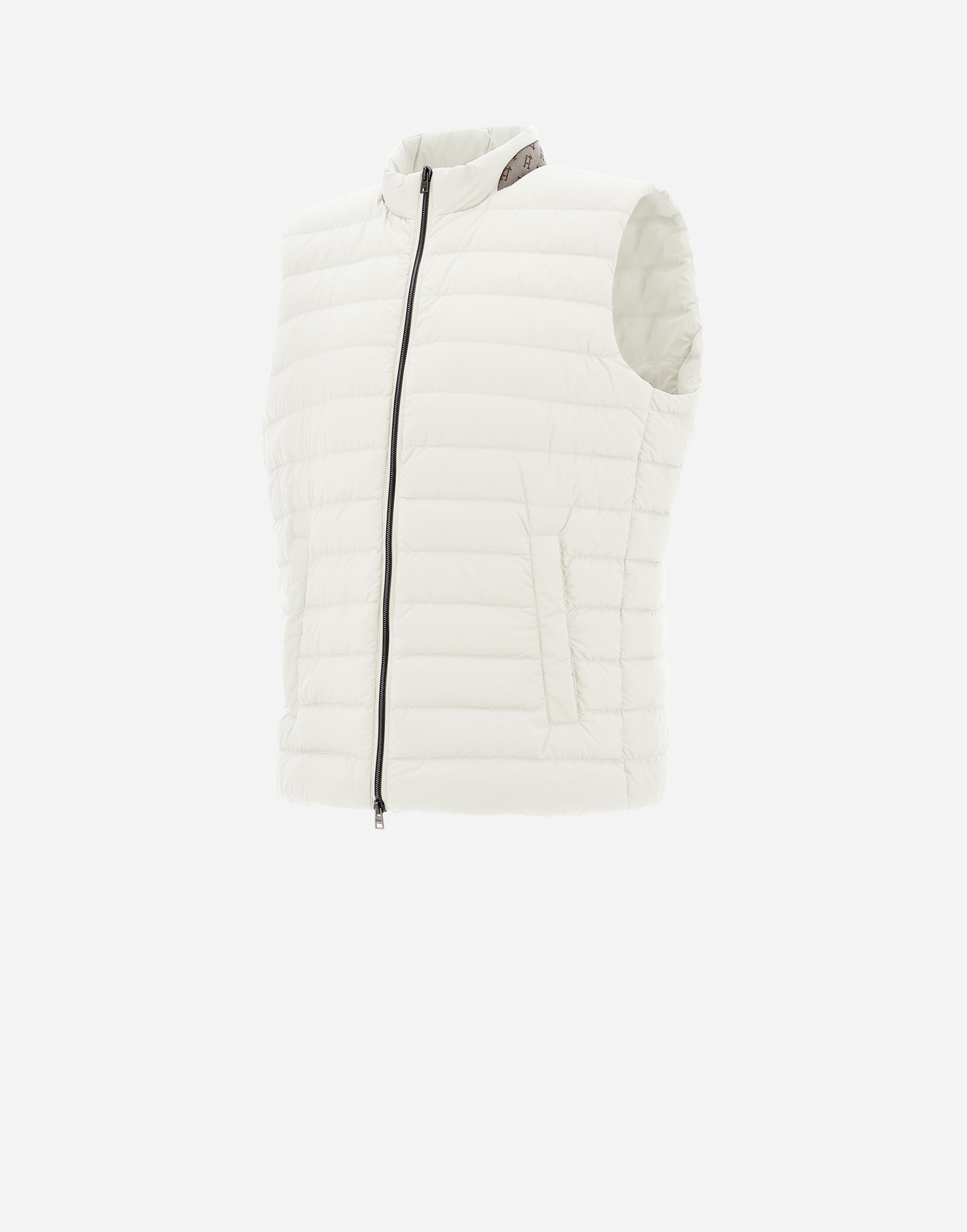 Herno Ecoage And Monogram Sleeveless Jacket In White