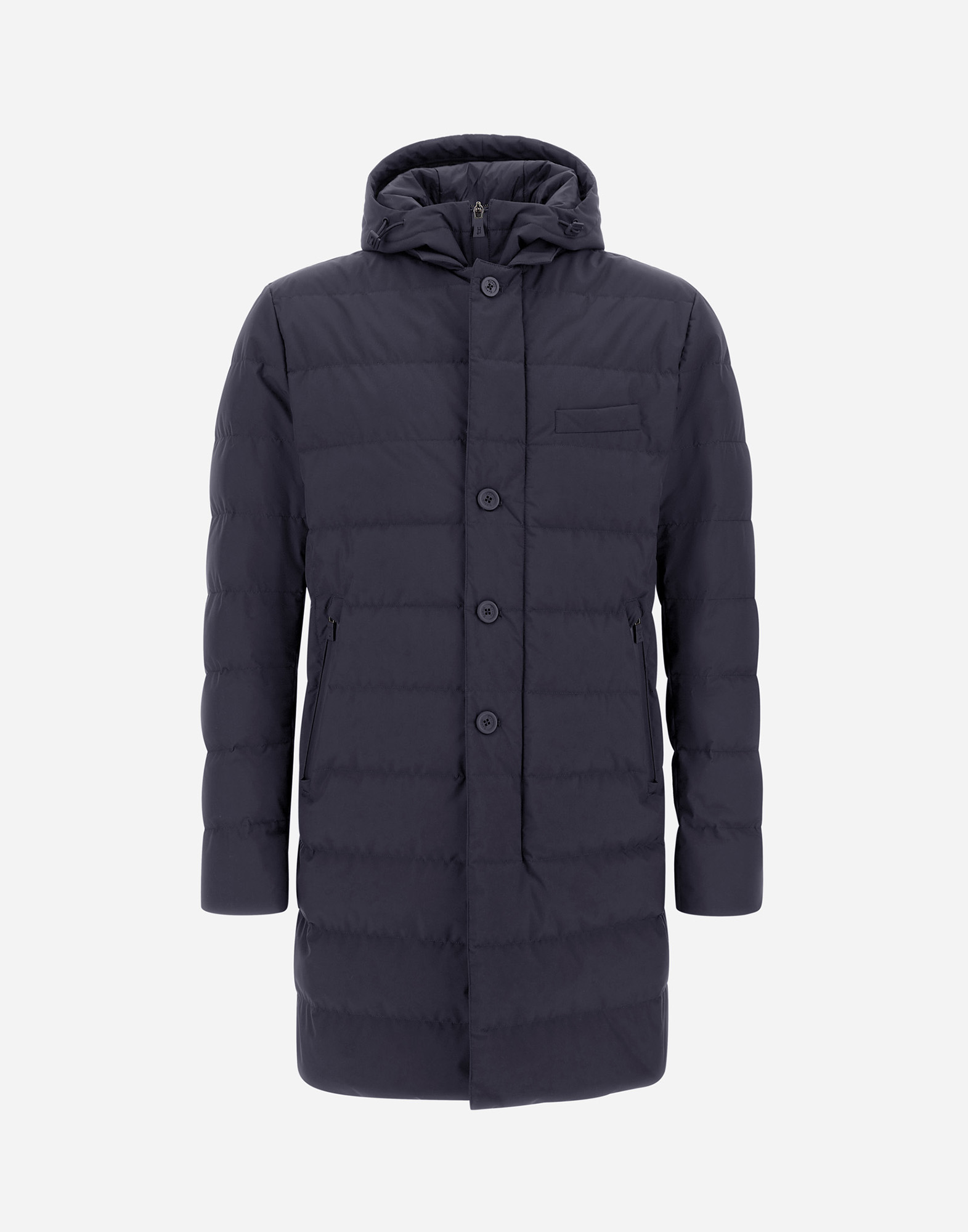 Herno Long Jacket In 2-layer Windstopper In Blue