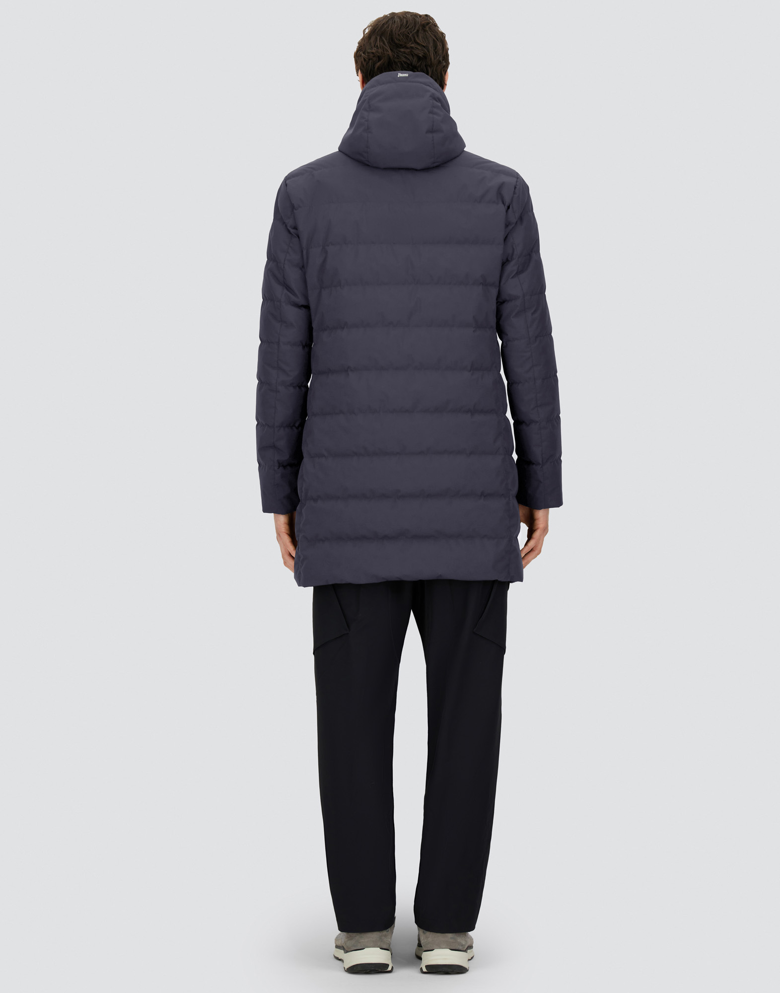 Herno Long Jacket In 2-layer Windstopper In Blue