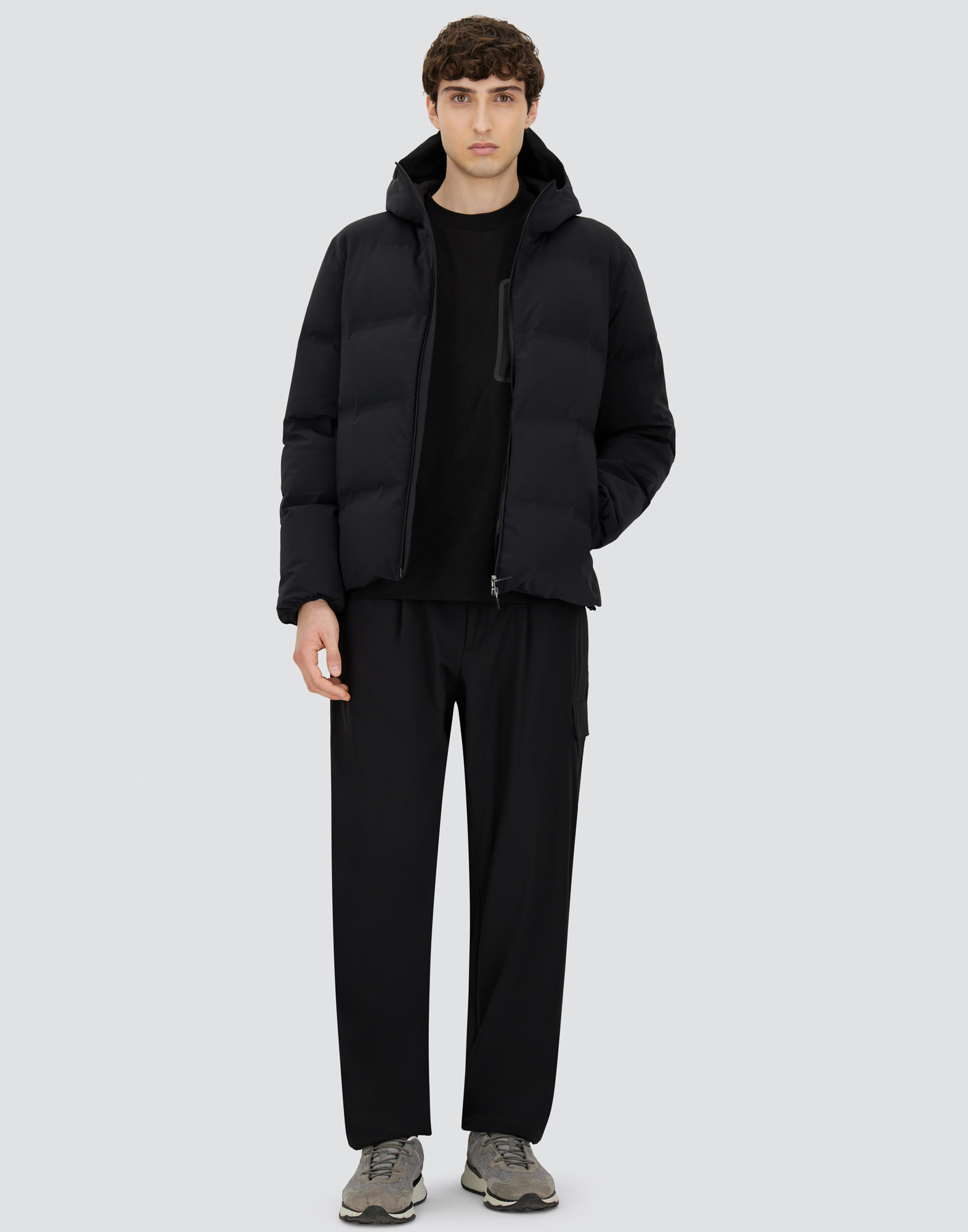 Herno Men New Impact Down Jacket With Hood In Black