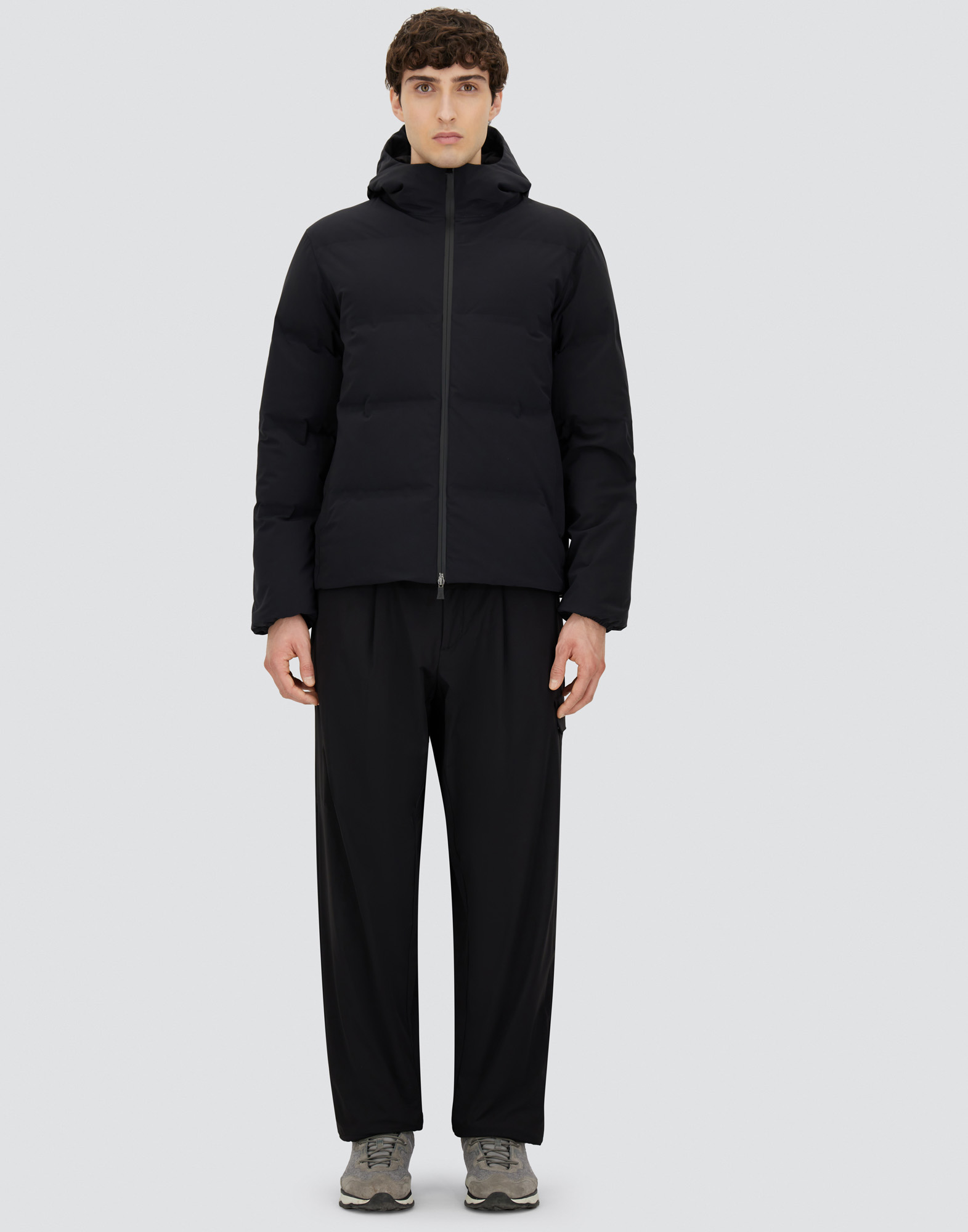 Herno Men New Impact Down Jacket With Hood In Black