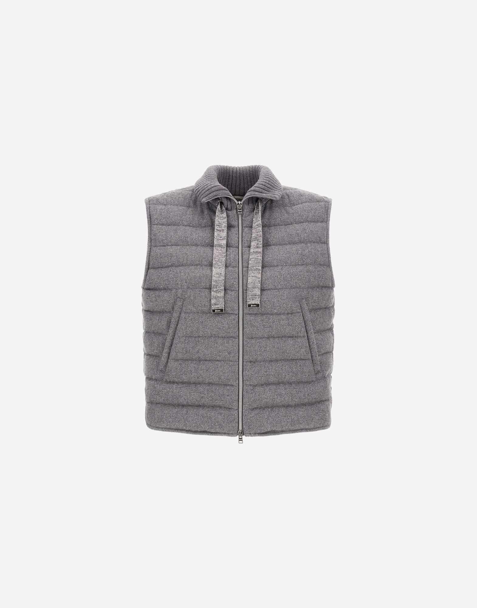 Herno Resort Vest In Lucent Cashmere Wool In Gray