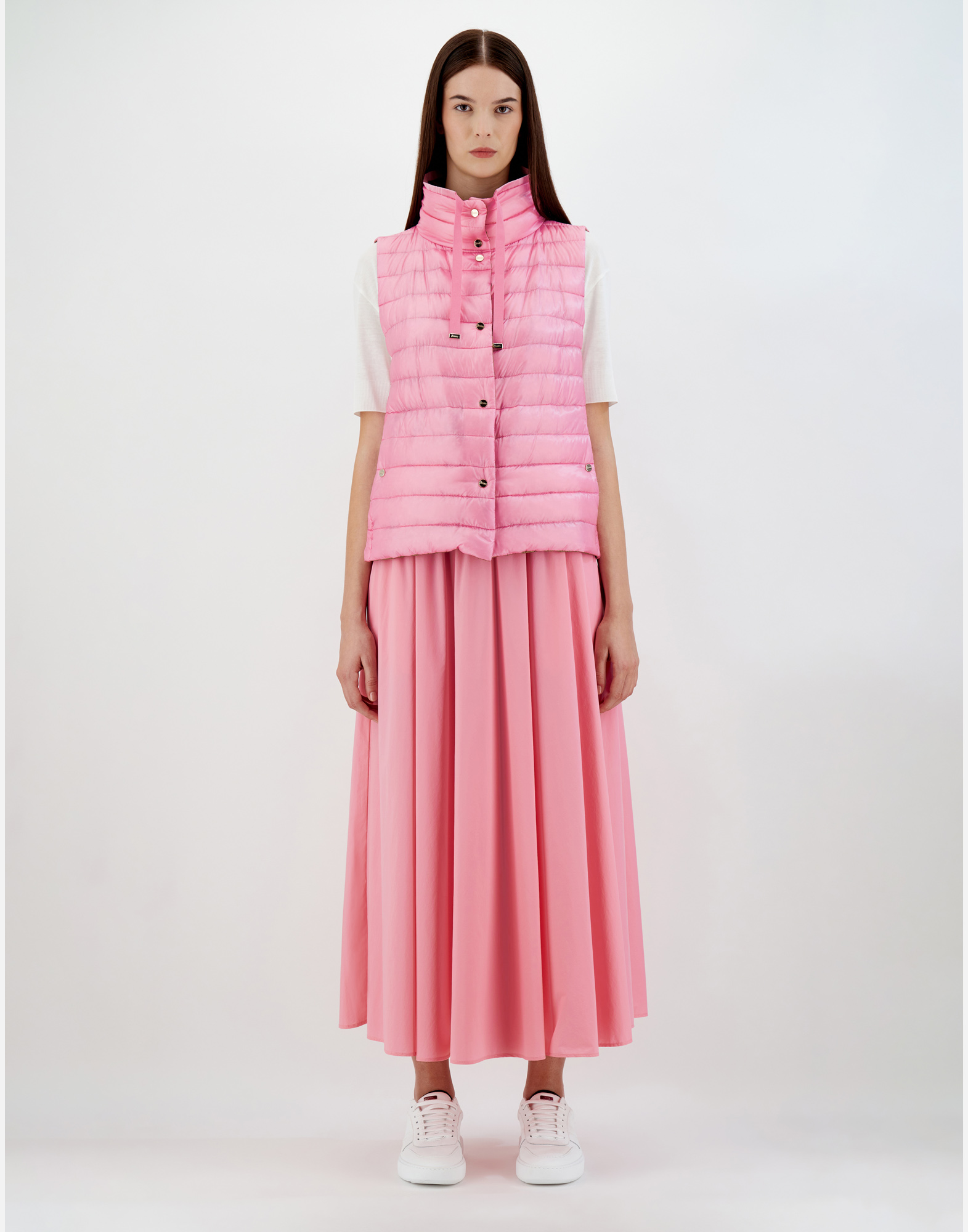 Herno Reversible Sleeveless Jacket In Nylon Ultralight In Paradise Pink