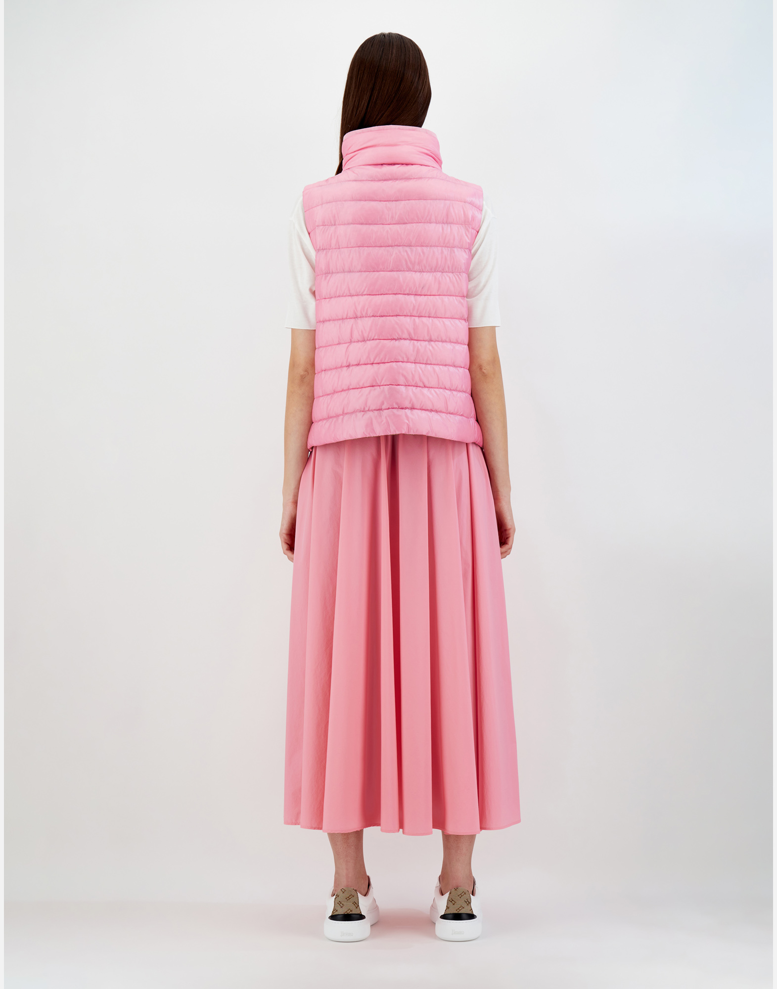 Herno Reversible Sleeveless Jacket In Nylon Ultralight In Paradise Pink