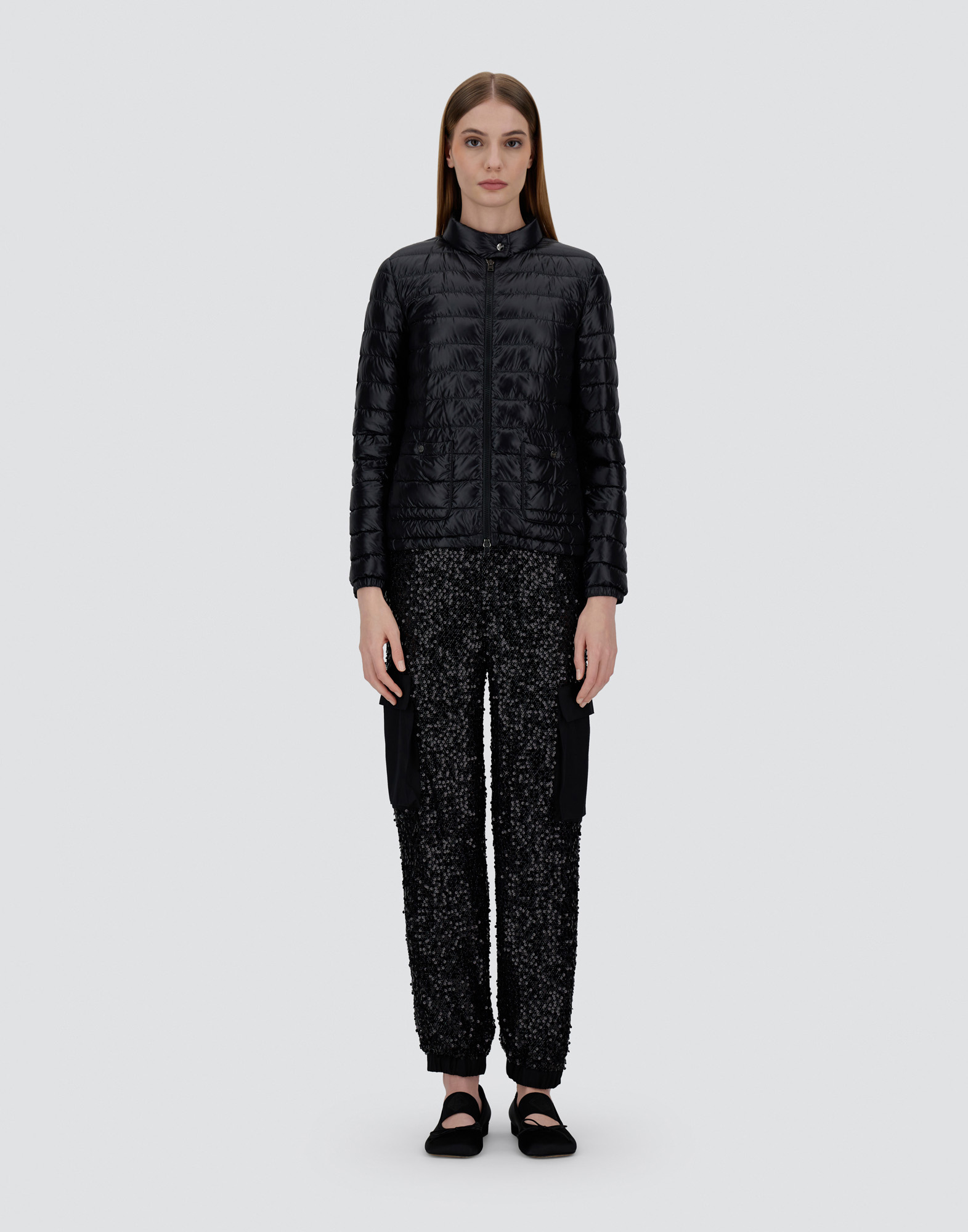 Herno Bomber Jacket In Nylon Ultralight In Black