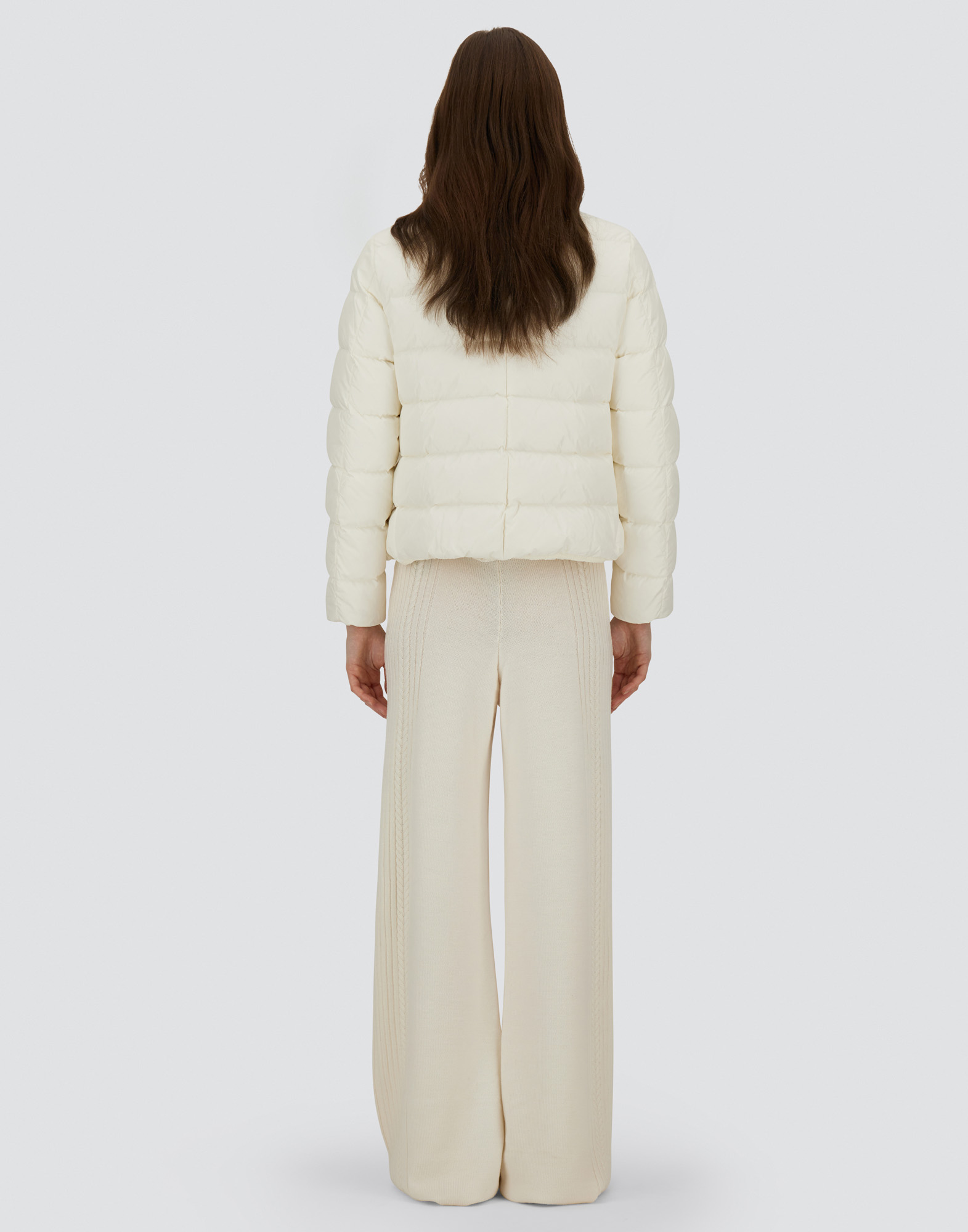 Herno Quilted High-neck Jacket In Neutral