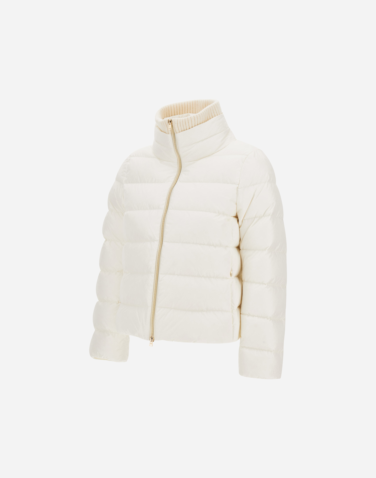 Herno Quilted High-neck Jacket In Neutral