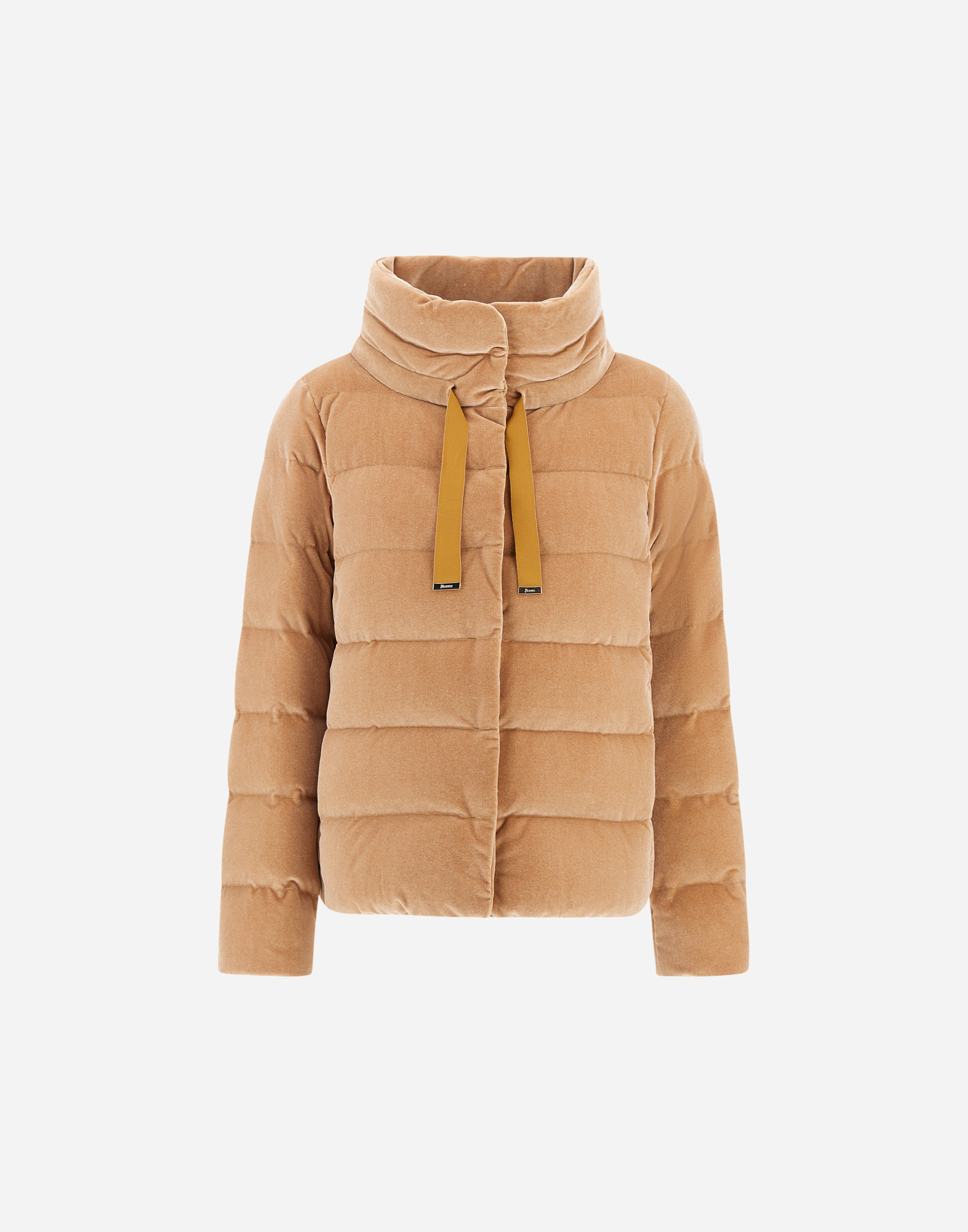Herno Jacket In Smooth Velvet In Brown