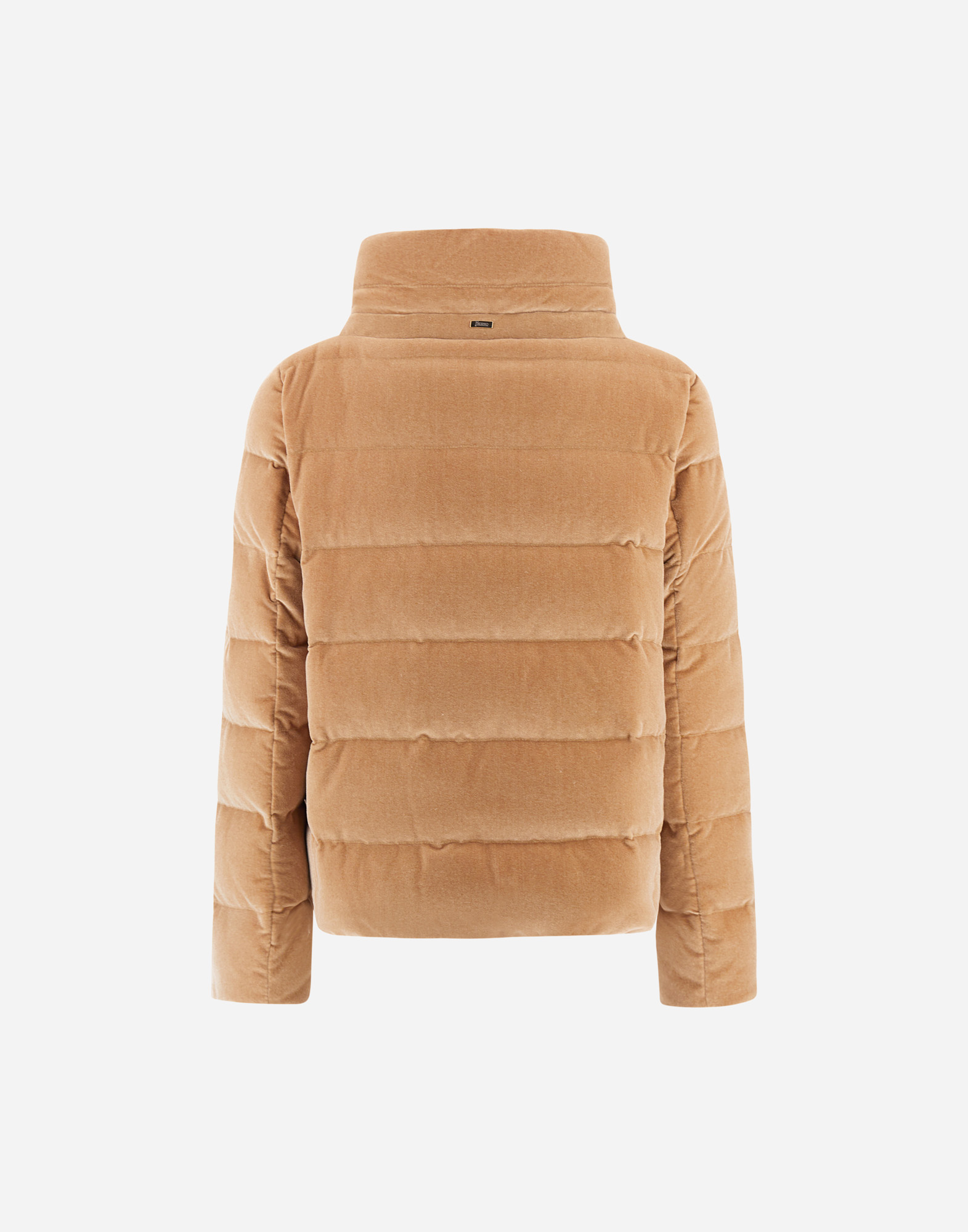 Herno Jacket In Smooth Velvet In Brown