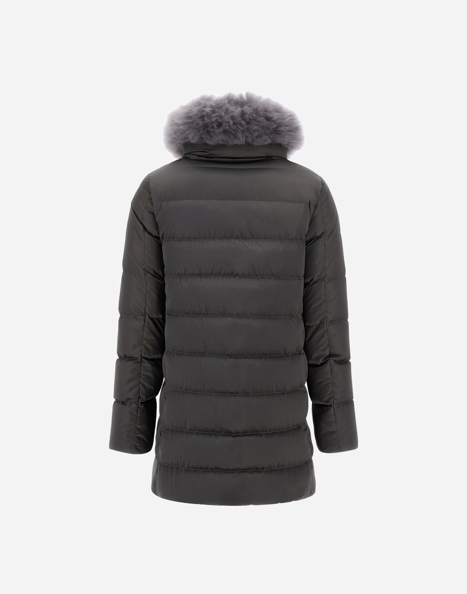 Herno A-shape Jacket In Satin In Gray