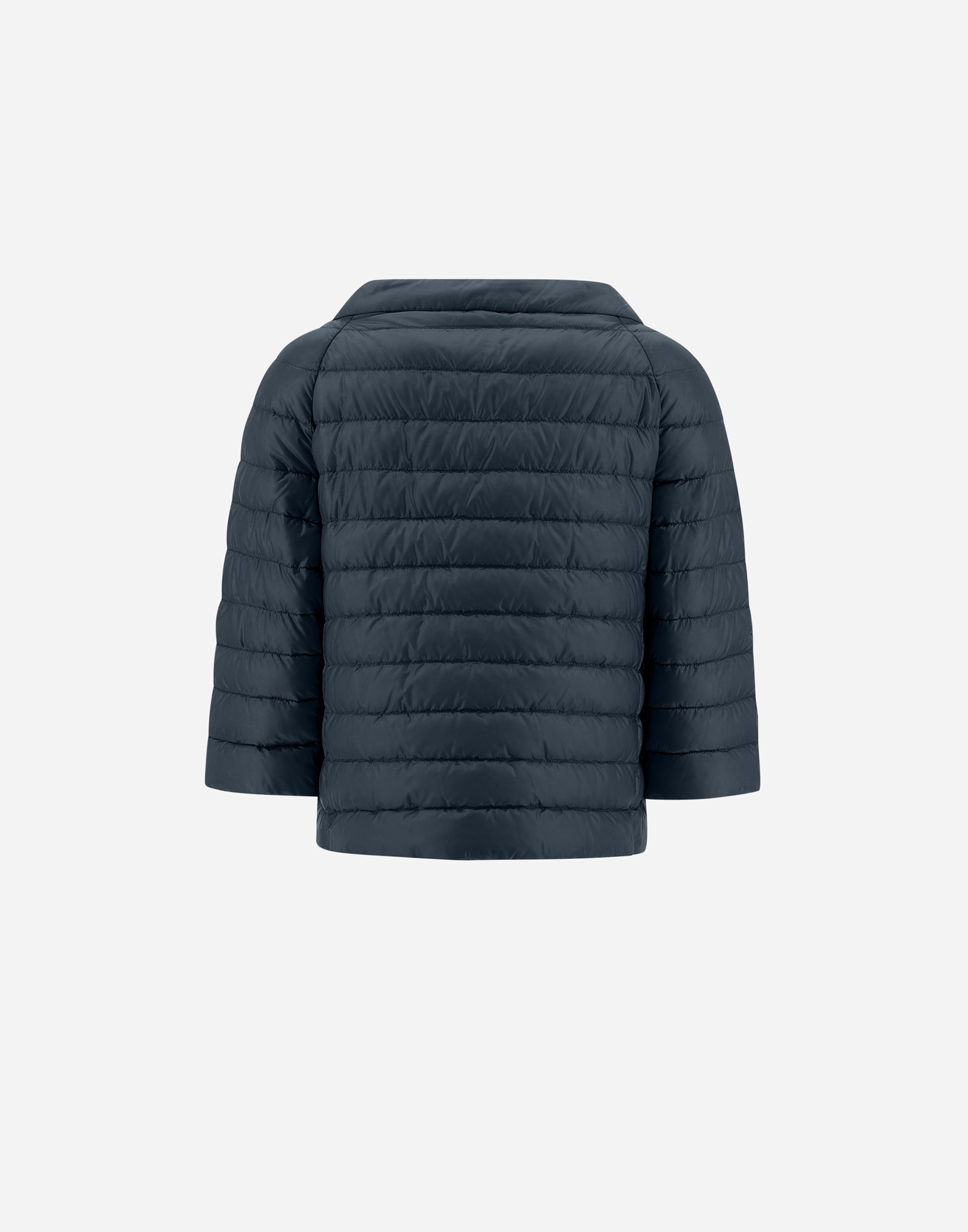 Herno Nylon Ultralight Reversible Cape In Blue Grey