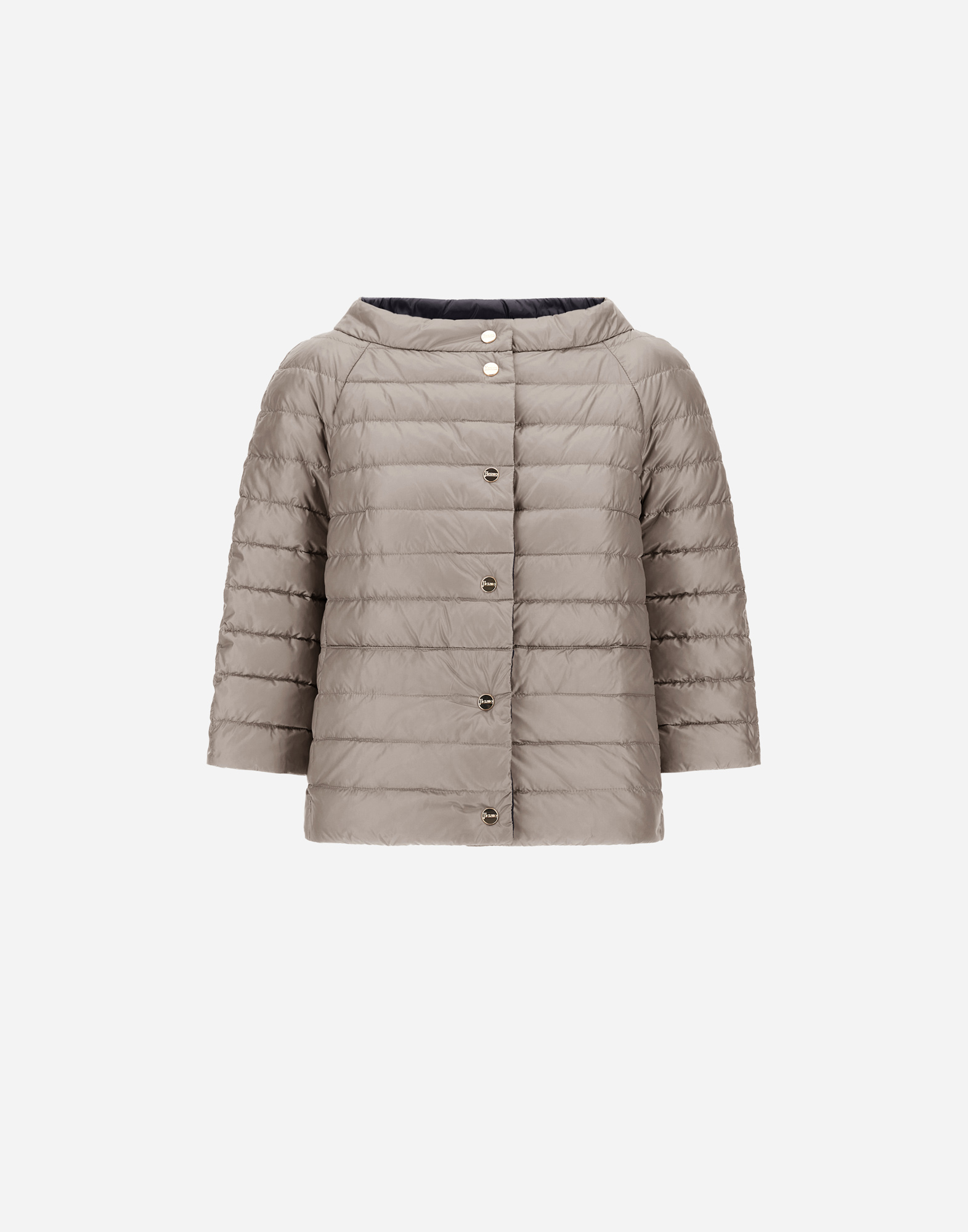 Shop Herno Reversible Cape Nylon Ultralight In Black/grey