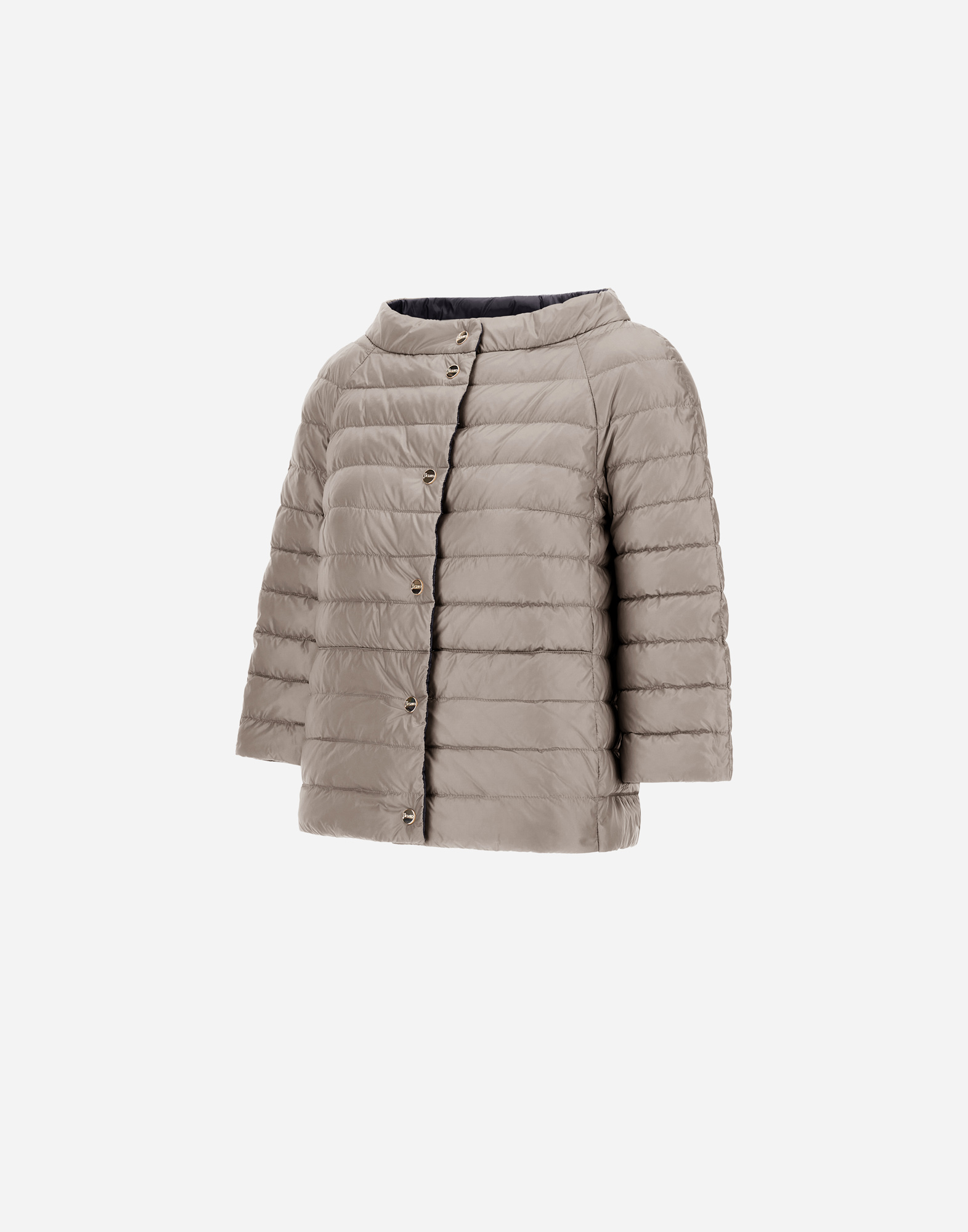 Shop Herno Reversible Cape Nylon Ultralight In Black/grey