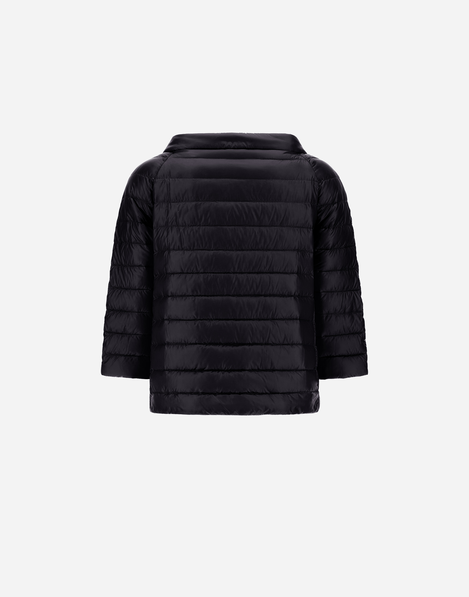 Shop Herno Reversible Cape Nylon Ultralight In Black/grey