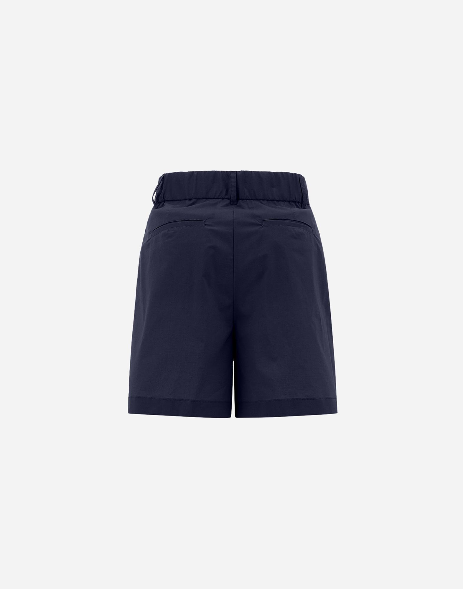 Herno Light Cotton Stretch Shorts In Blu Navy