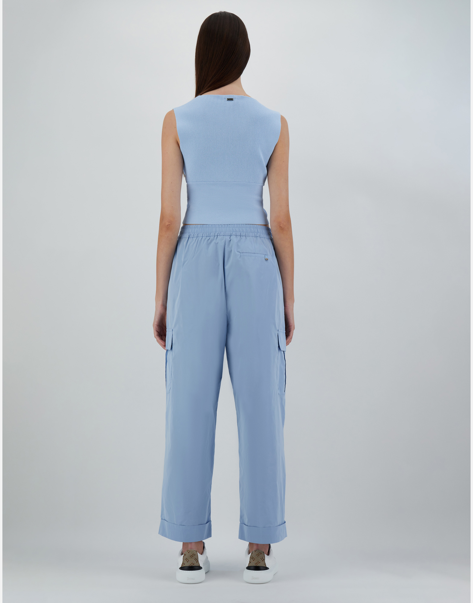 Herno New Techno Taffeta' カーゴパンツ In Light Blue