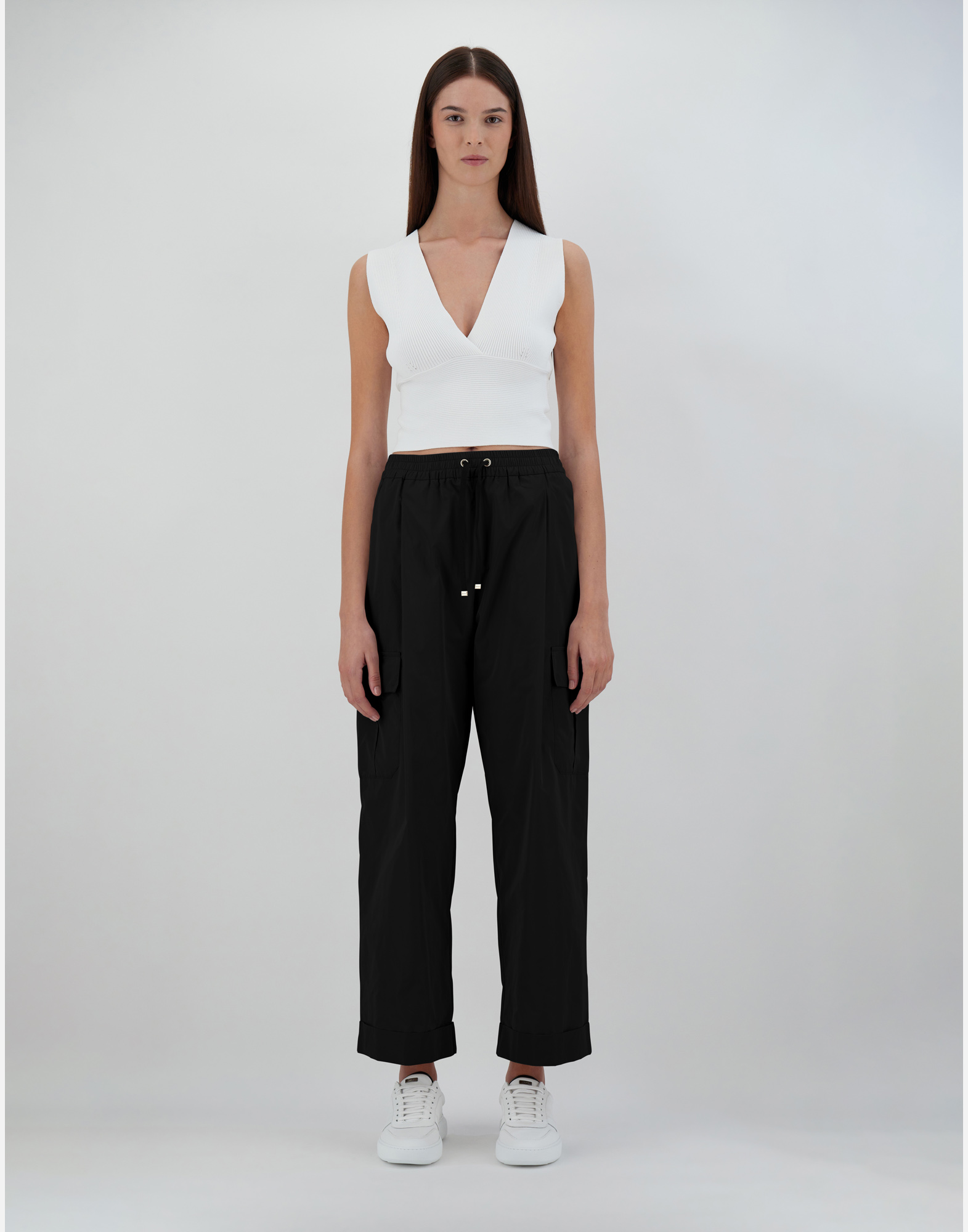 Herno New Techno Taffeta' カーゴパンツ In Black
