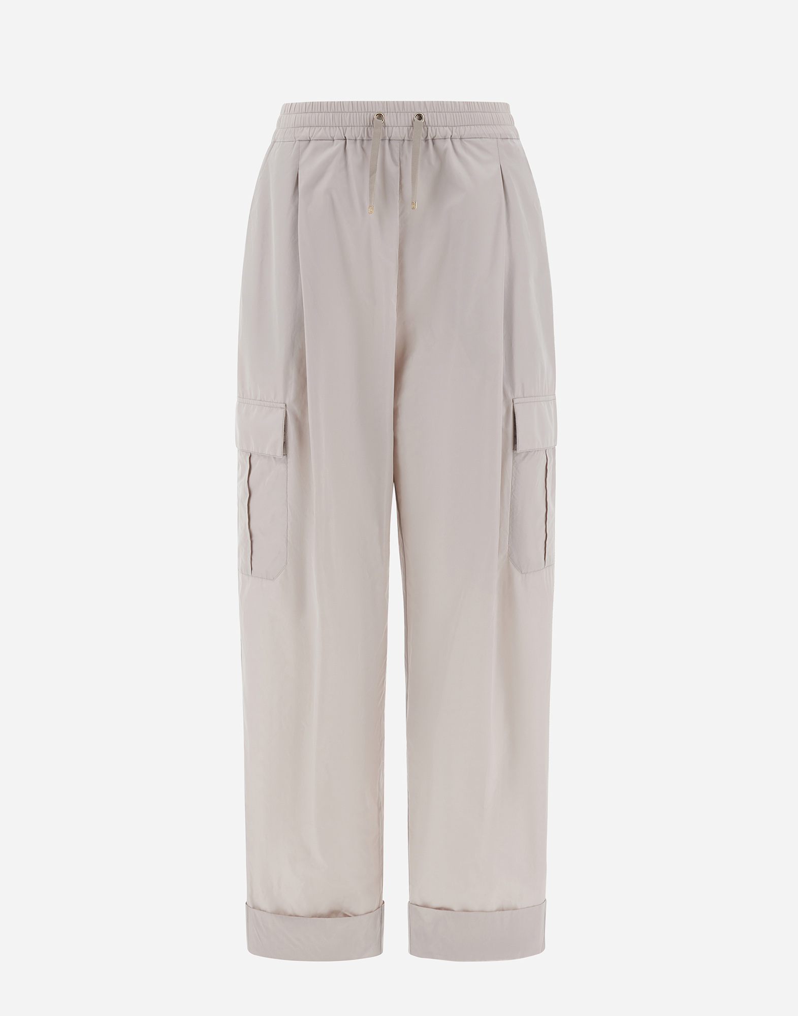 Herno New Techno Taffeta' カーゴパンツ In Grey Pearl
