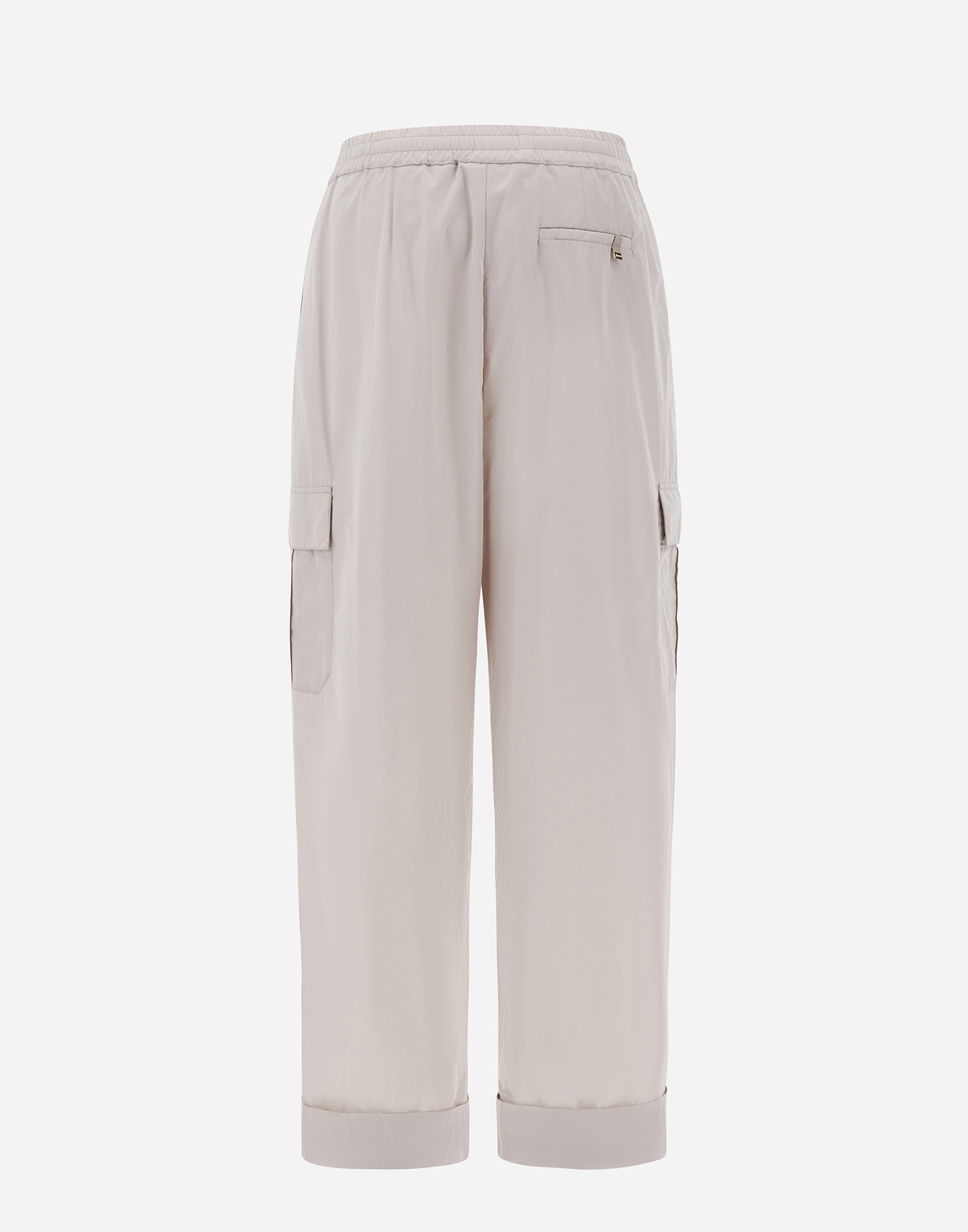 Herno New Techno Taffeta' カーゴパンツ In Grey Pearl