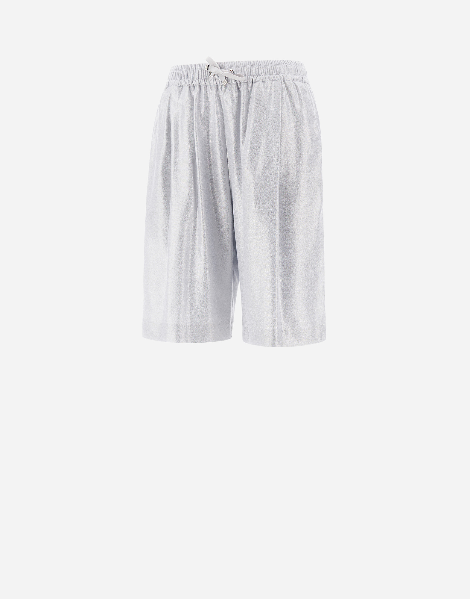 Herno Metallic Effect Shorts In Pearl