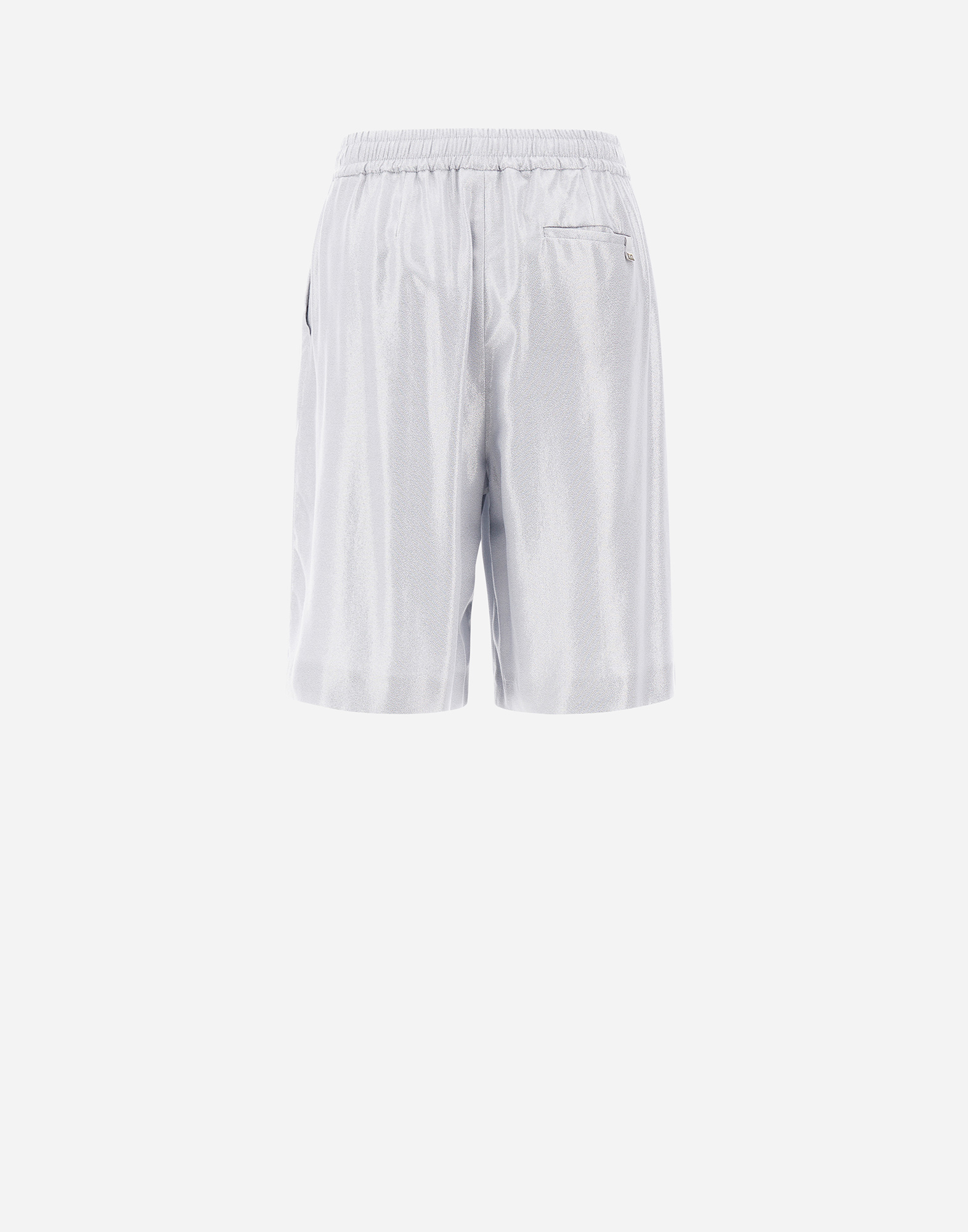 Herno Metallic Effect Shorts In Pearl