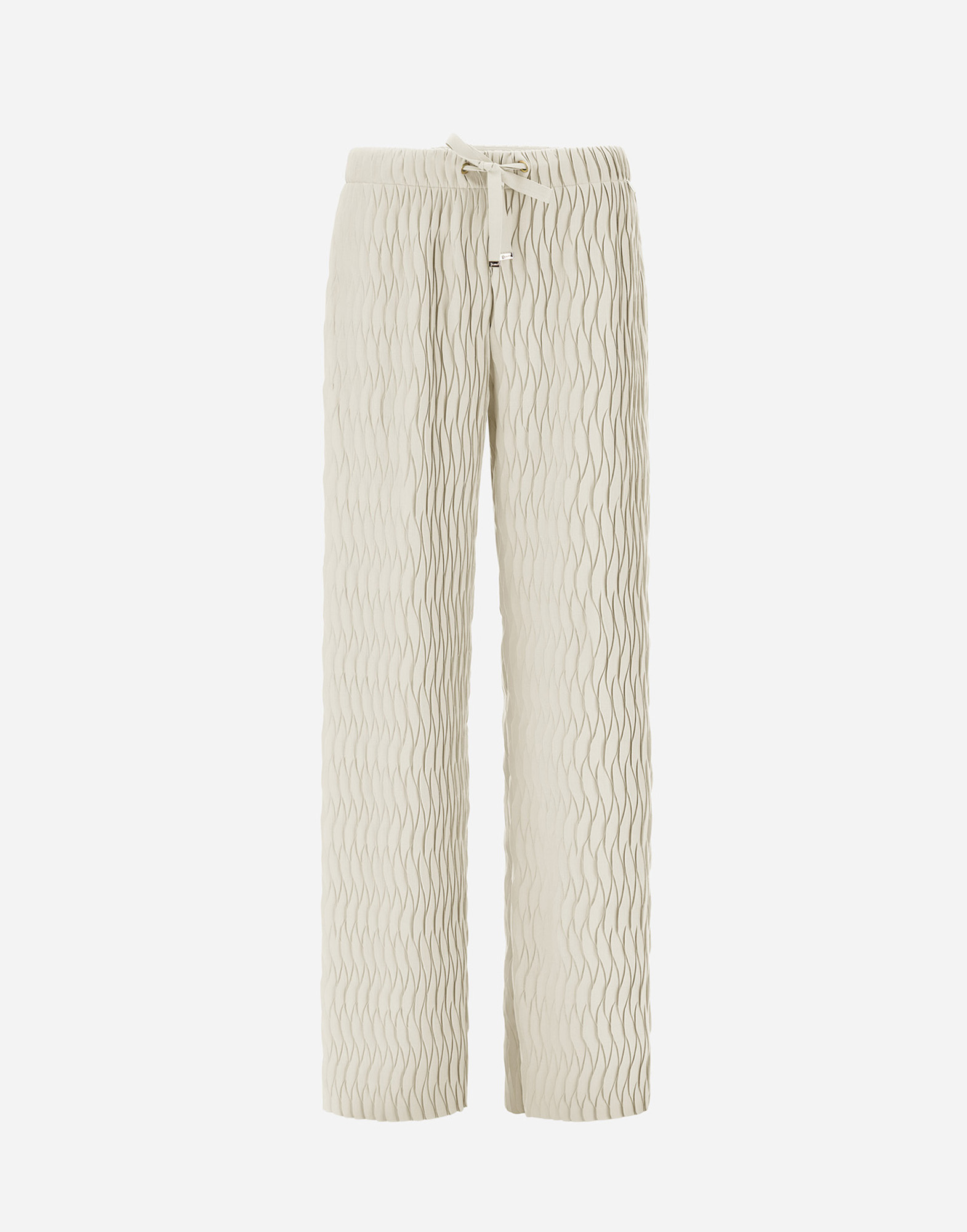 Herno Trousers In Wrinkled Effect In Chantilly