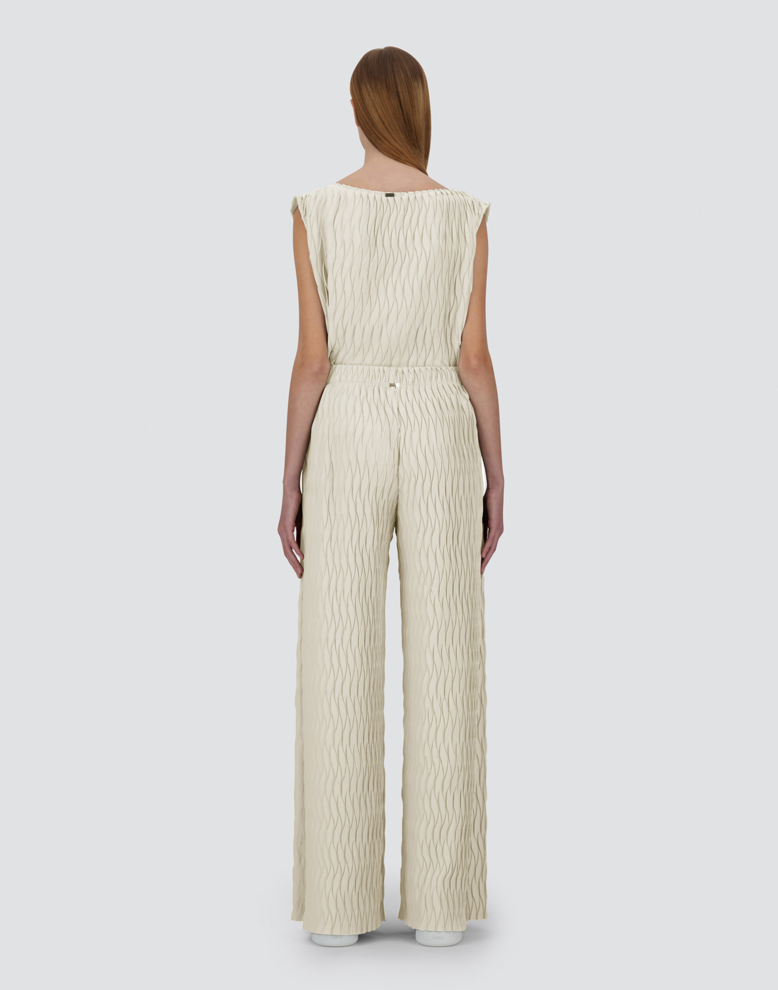 Herno Trousers In Wrinkled Effect In Chantilly