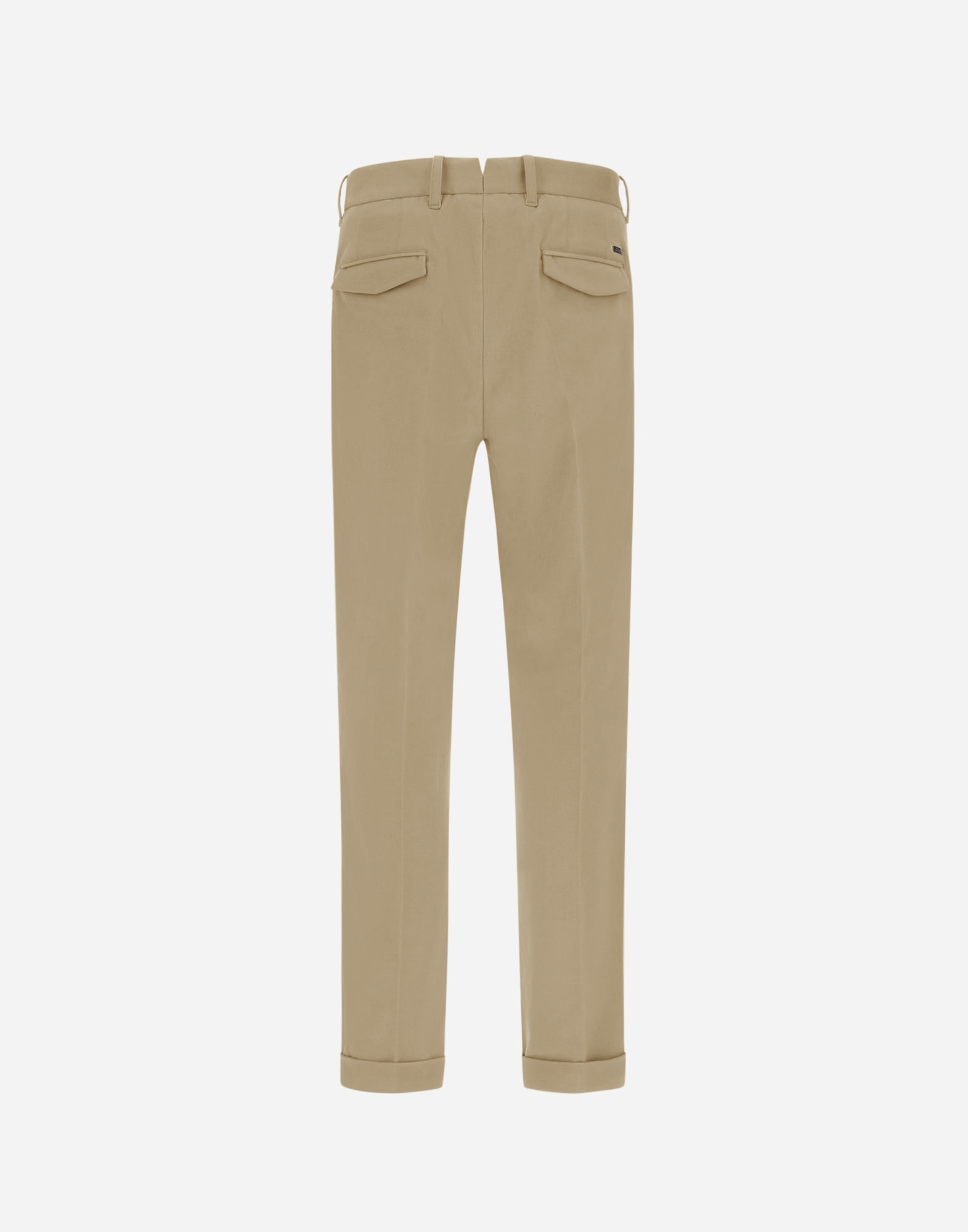 Herno Pleated Cuffed Straight-leg Trousers In White