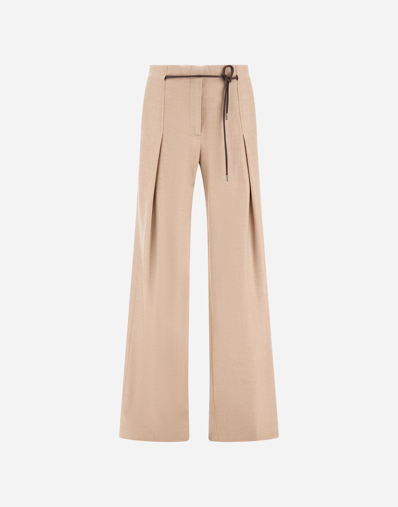 Herno Bi-stretch Lurex Wool Trousers In Neutral