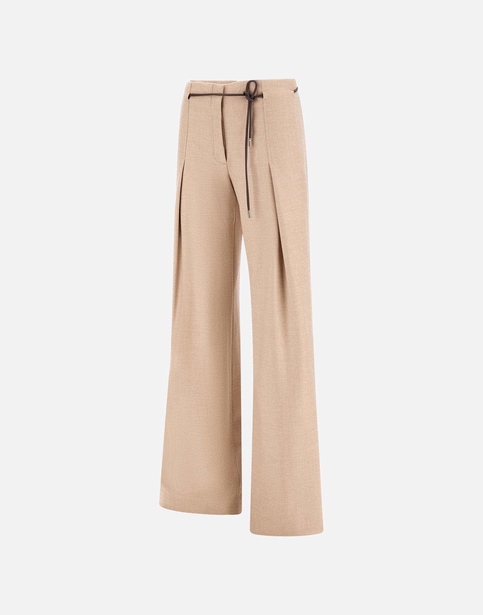 Herno Bi-stretch Lurex Wool Trousers In Neutral