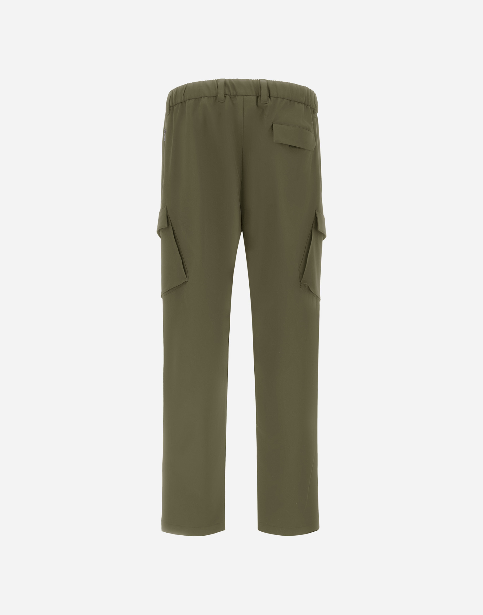 Herno Light Comfort Stretch Woven Cargo Trousers In Green