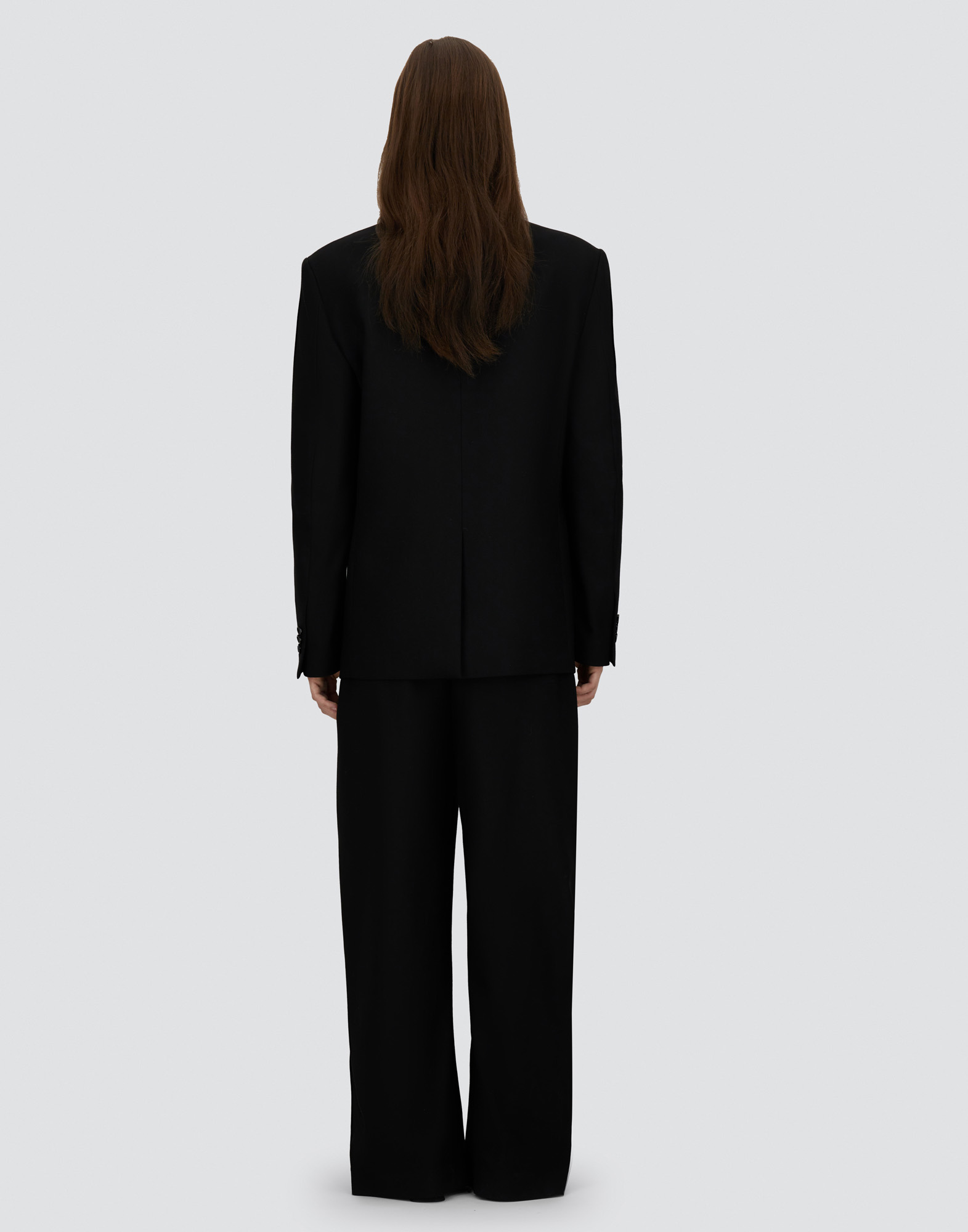 Herno Palazzo Trousers In Fluid Wool In Black